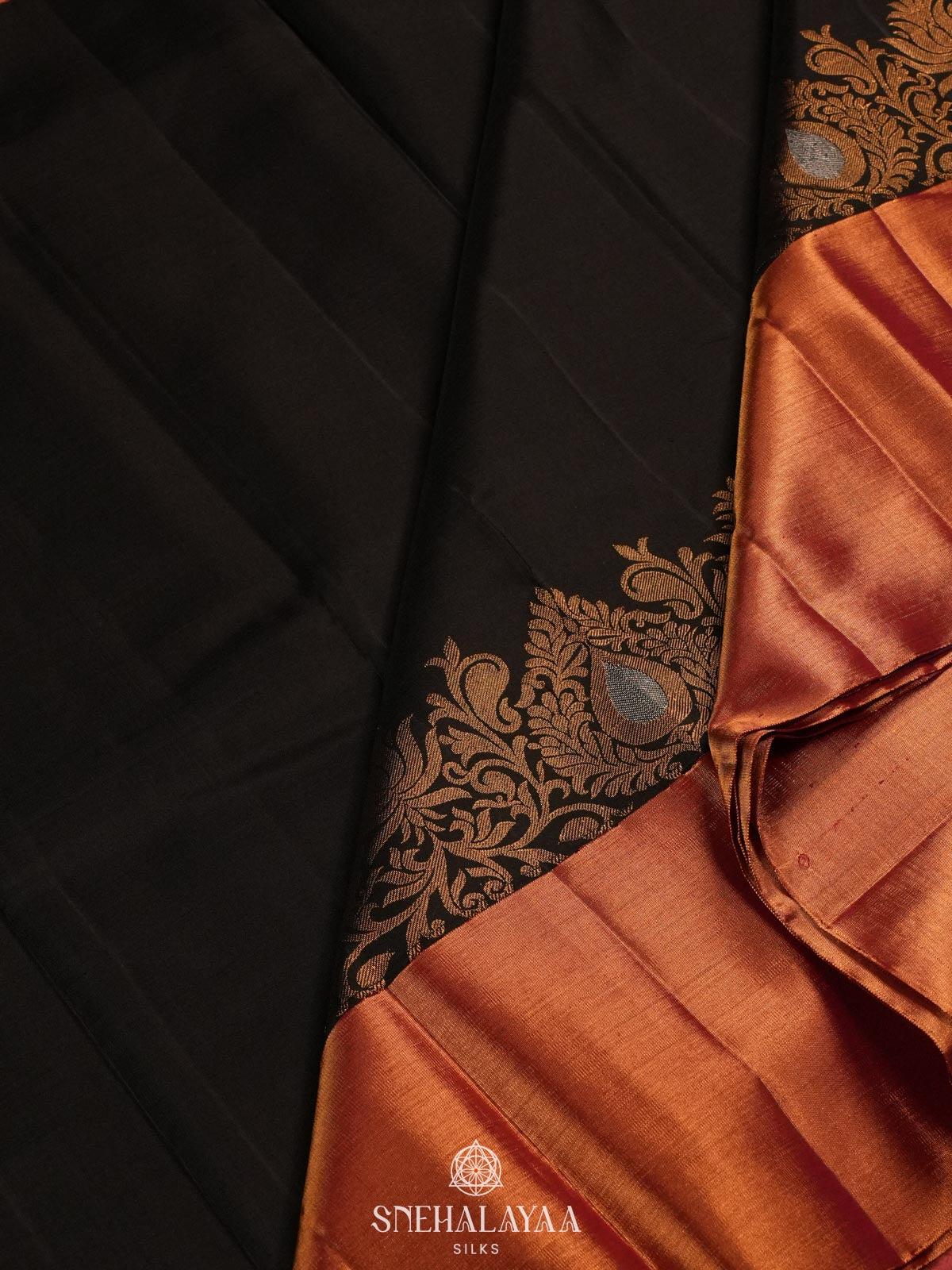 Black Kanjivaram Silk Saree