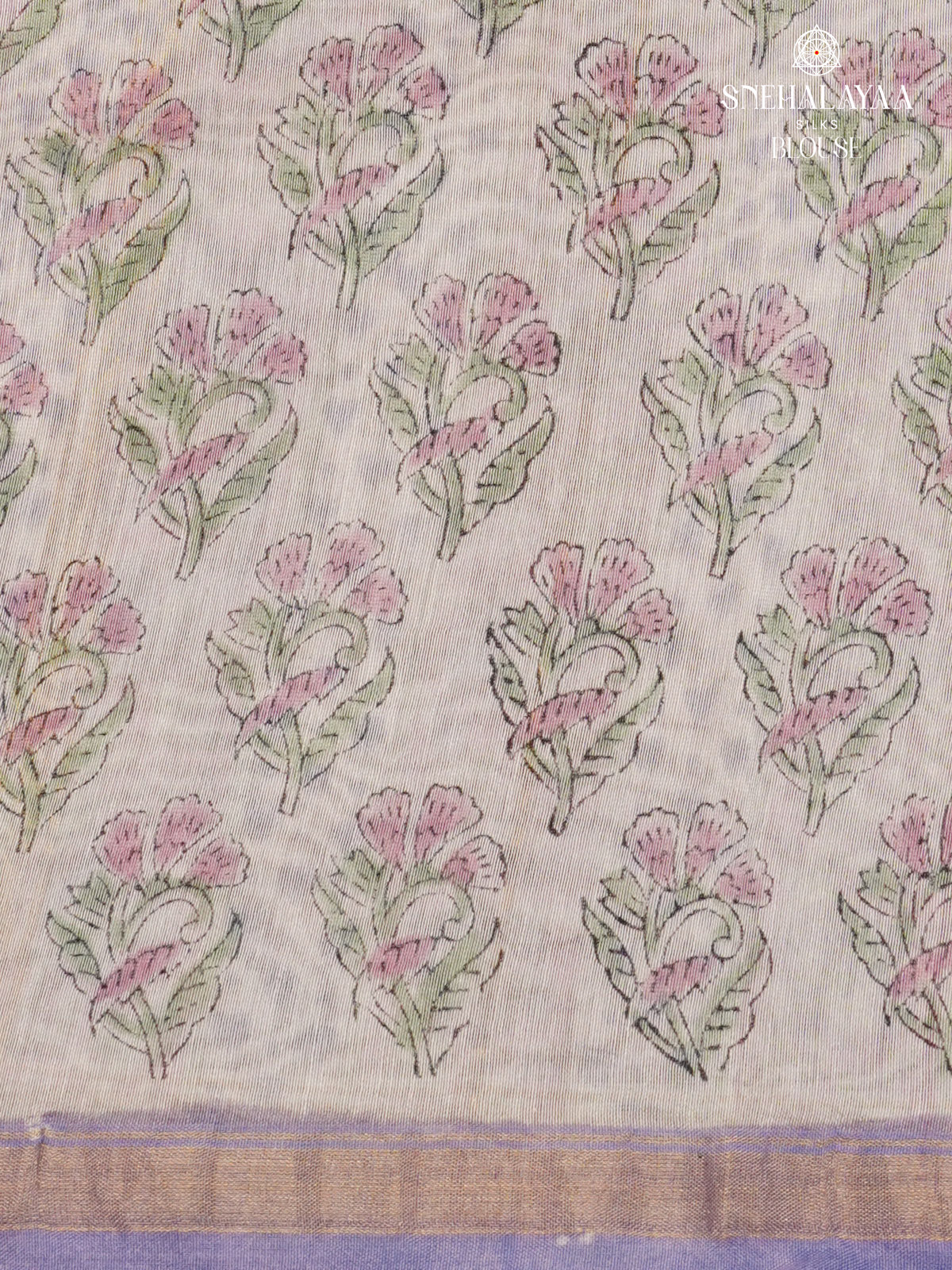 Lavender Chanderi Saree