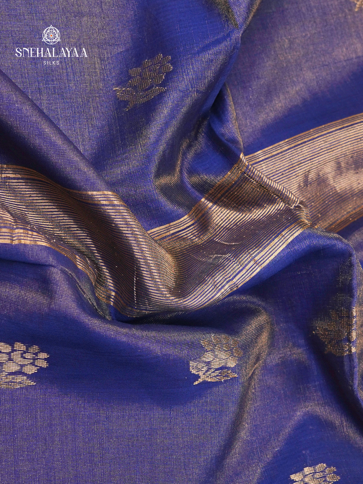 Pale Blue Maheshwari Silk Cotton Saree