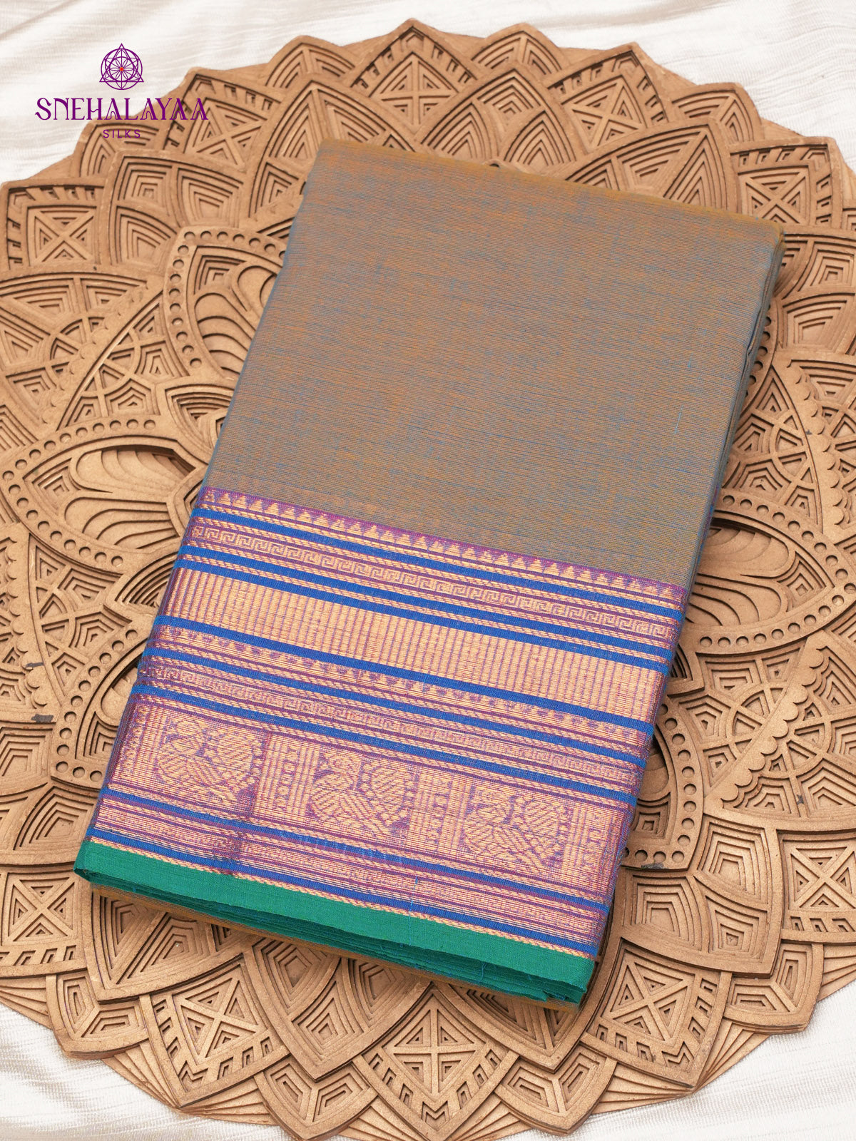 Grey Kanchi Cotton Saree