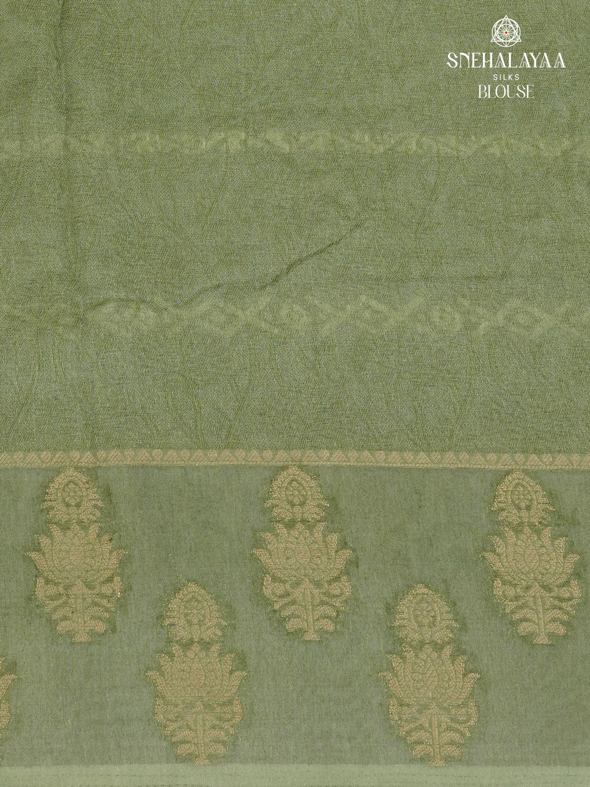 Pastel Green Printed Matka Saree