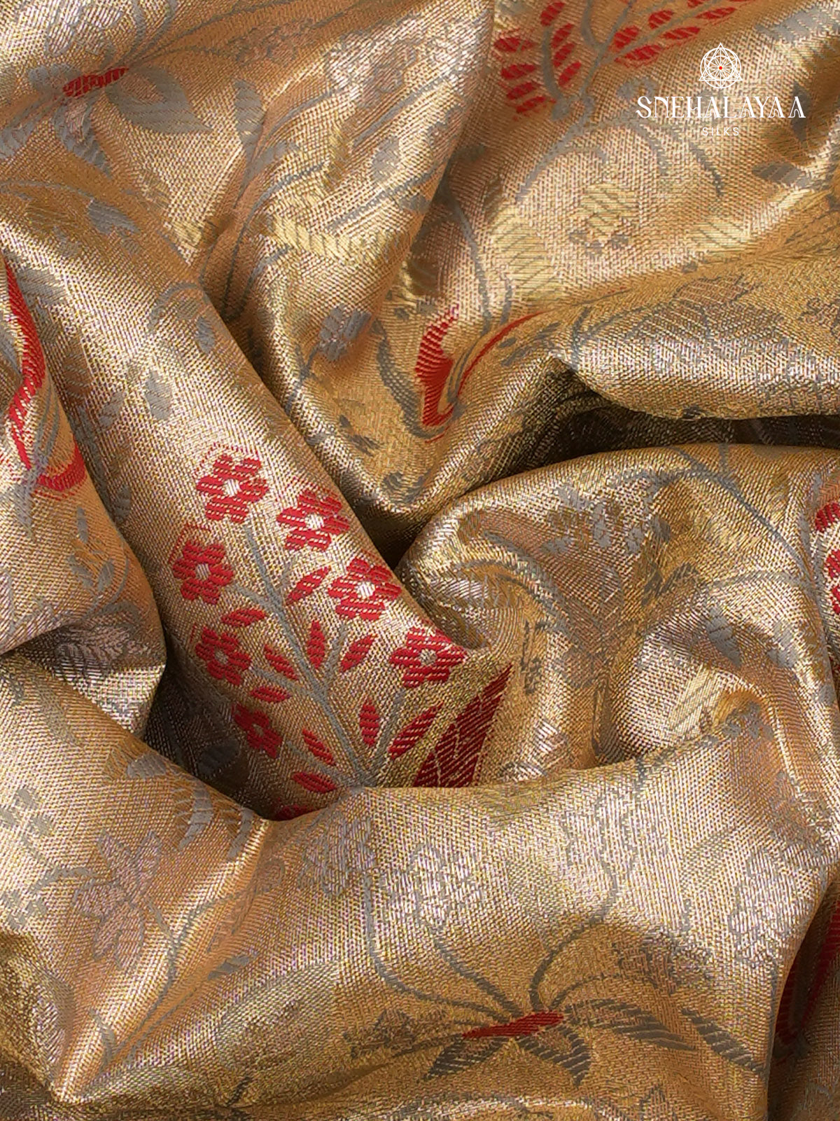 Golden Art Silk Saree