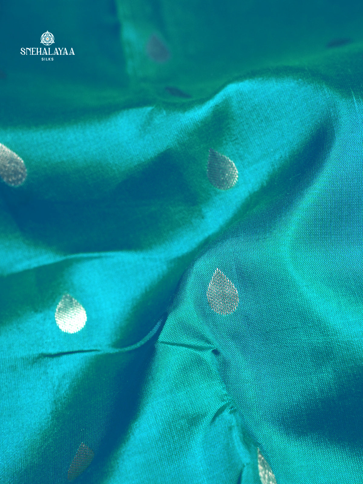 Peacock Blue Kanjivaram Silk Saree