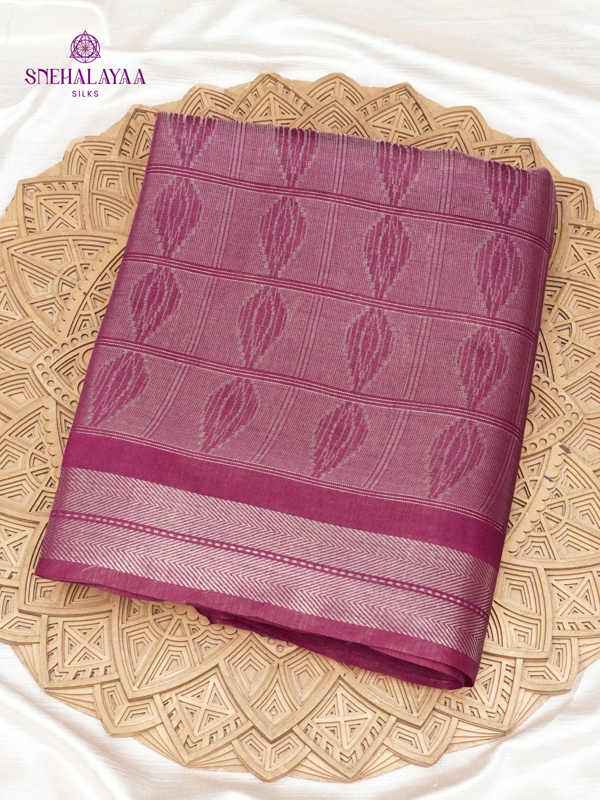 Magenta Bamboo Silk Saree