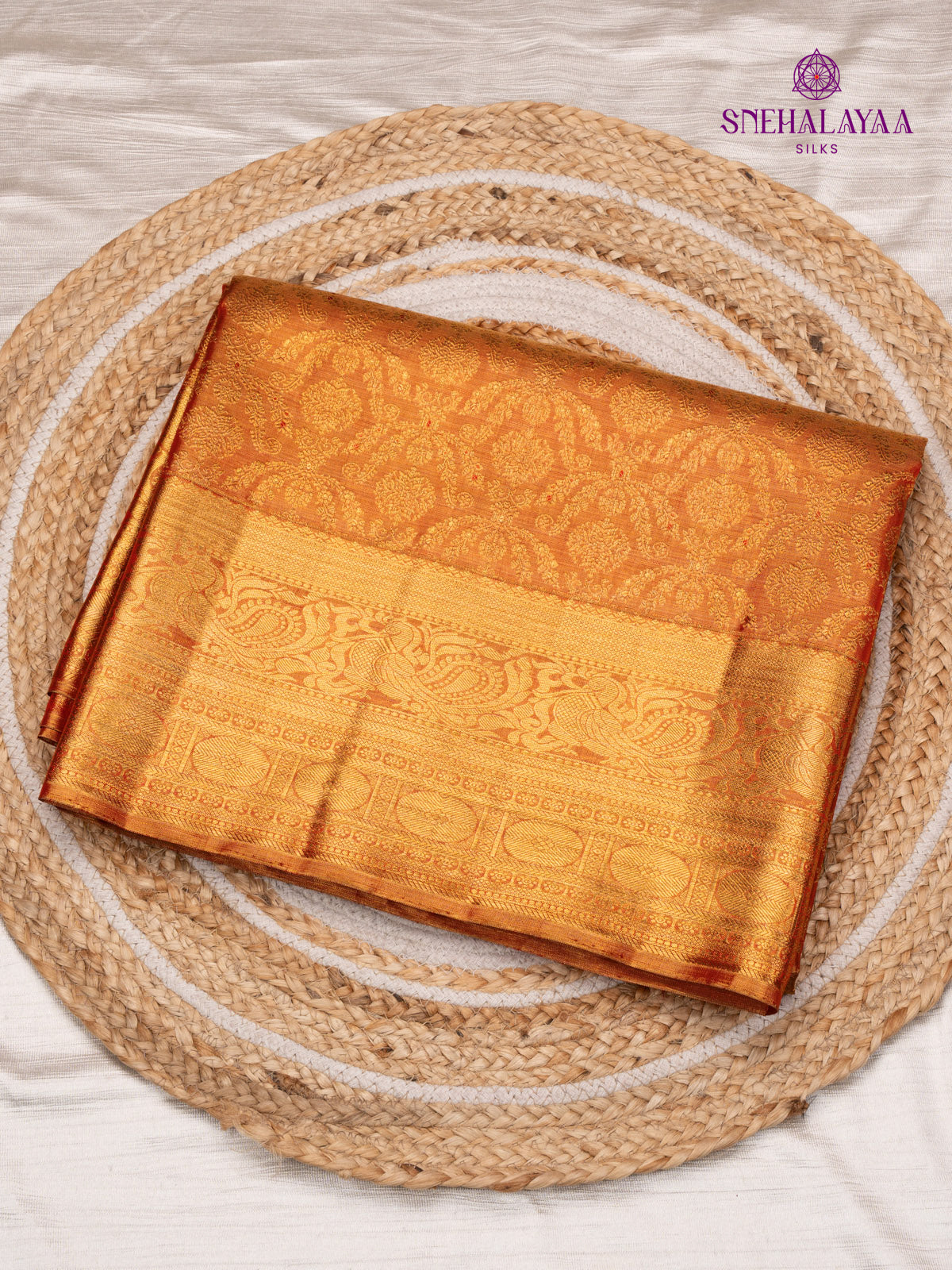 Orange Kanjivaram Silk Saree