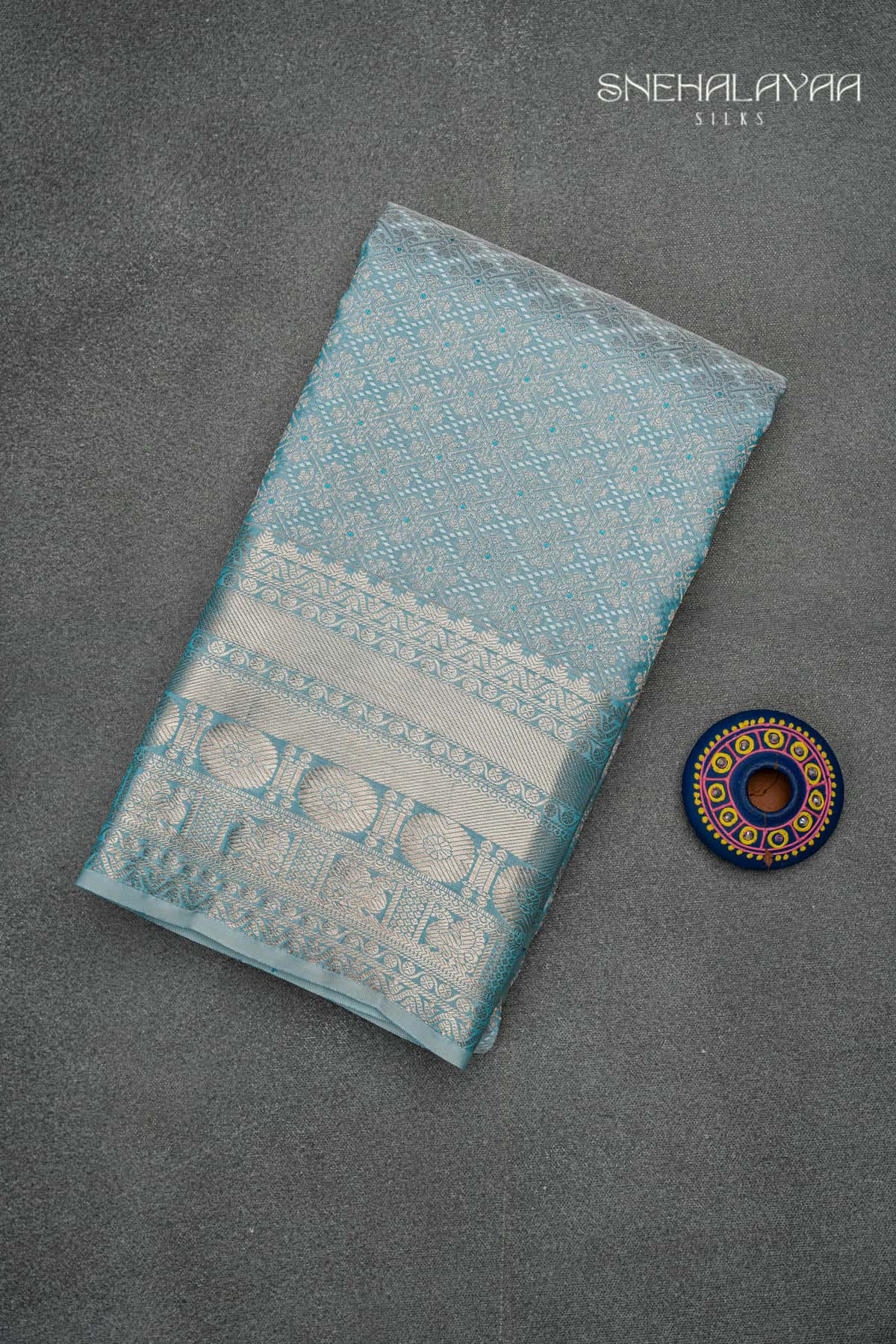 Blue Kancheevaram Wedding Silk Saree