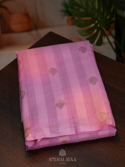 Pink Kanchi Linen Silk Saree