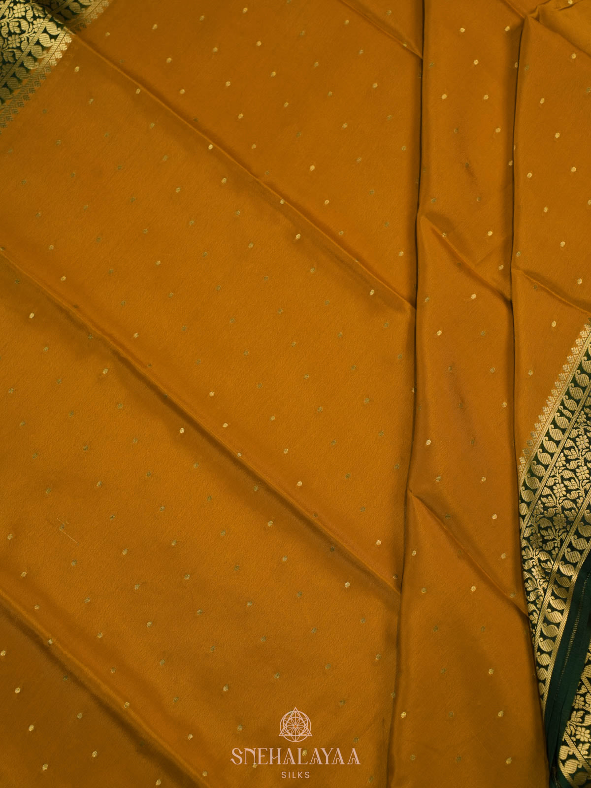 Mustard Yellow Mysore Silk Saree