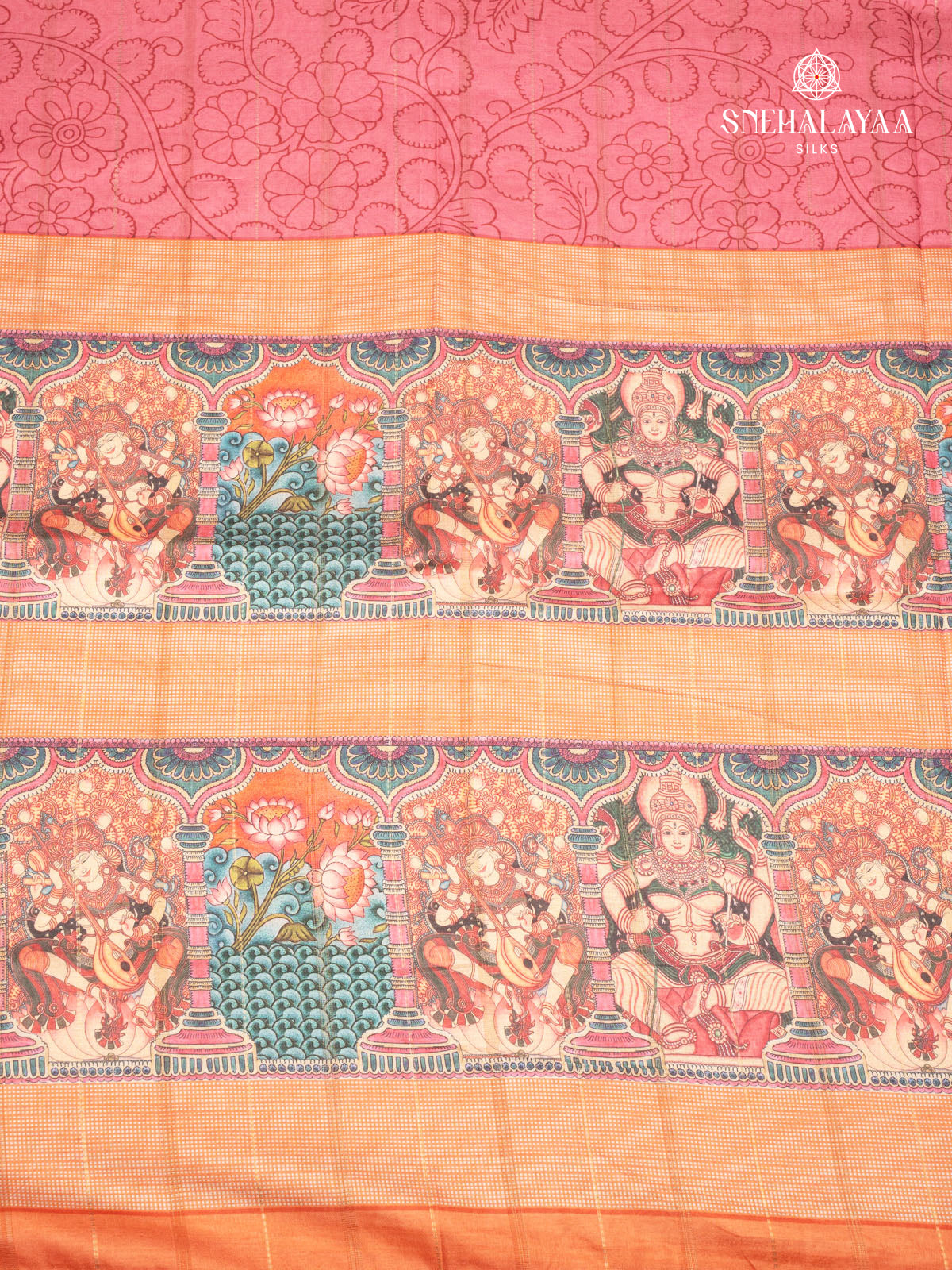 Pink Tussar Saree