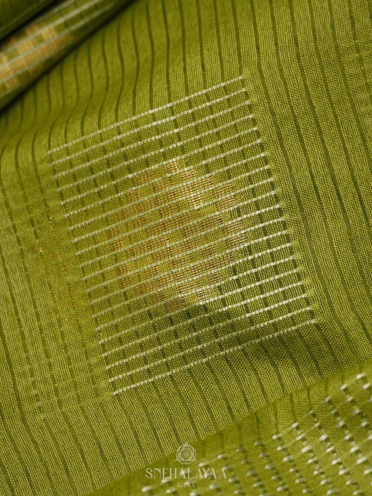 Green Bamboo Silk Saree