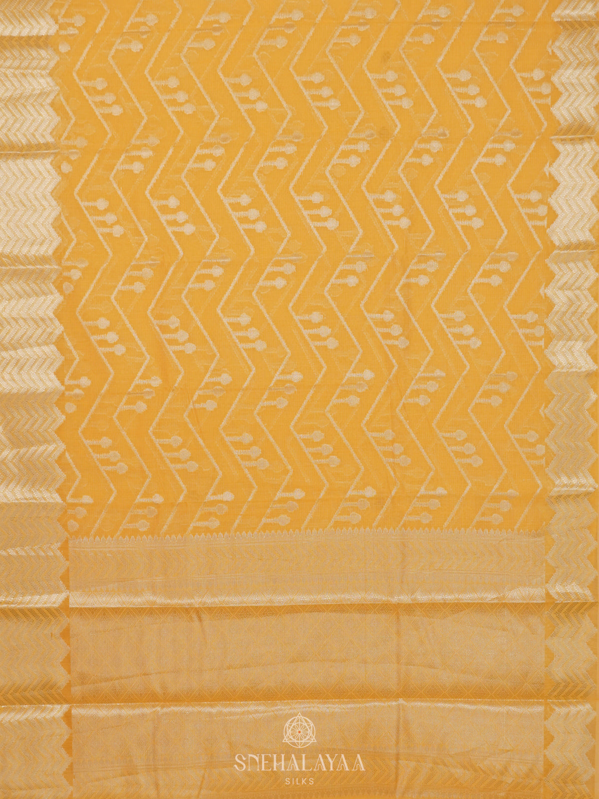 Yellow Banaras Linen Saree