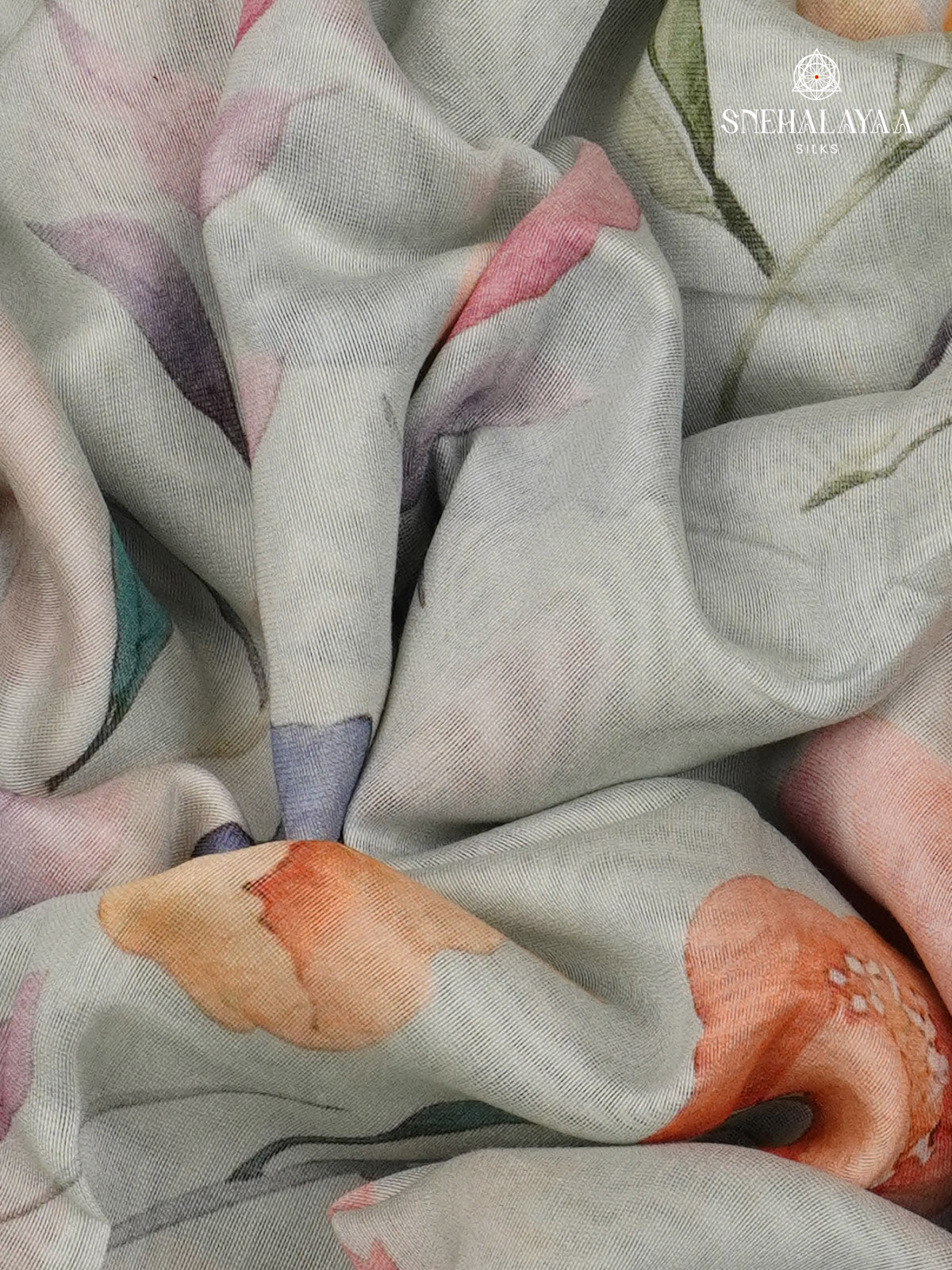 Pale Blue Chanderi Saree