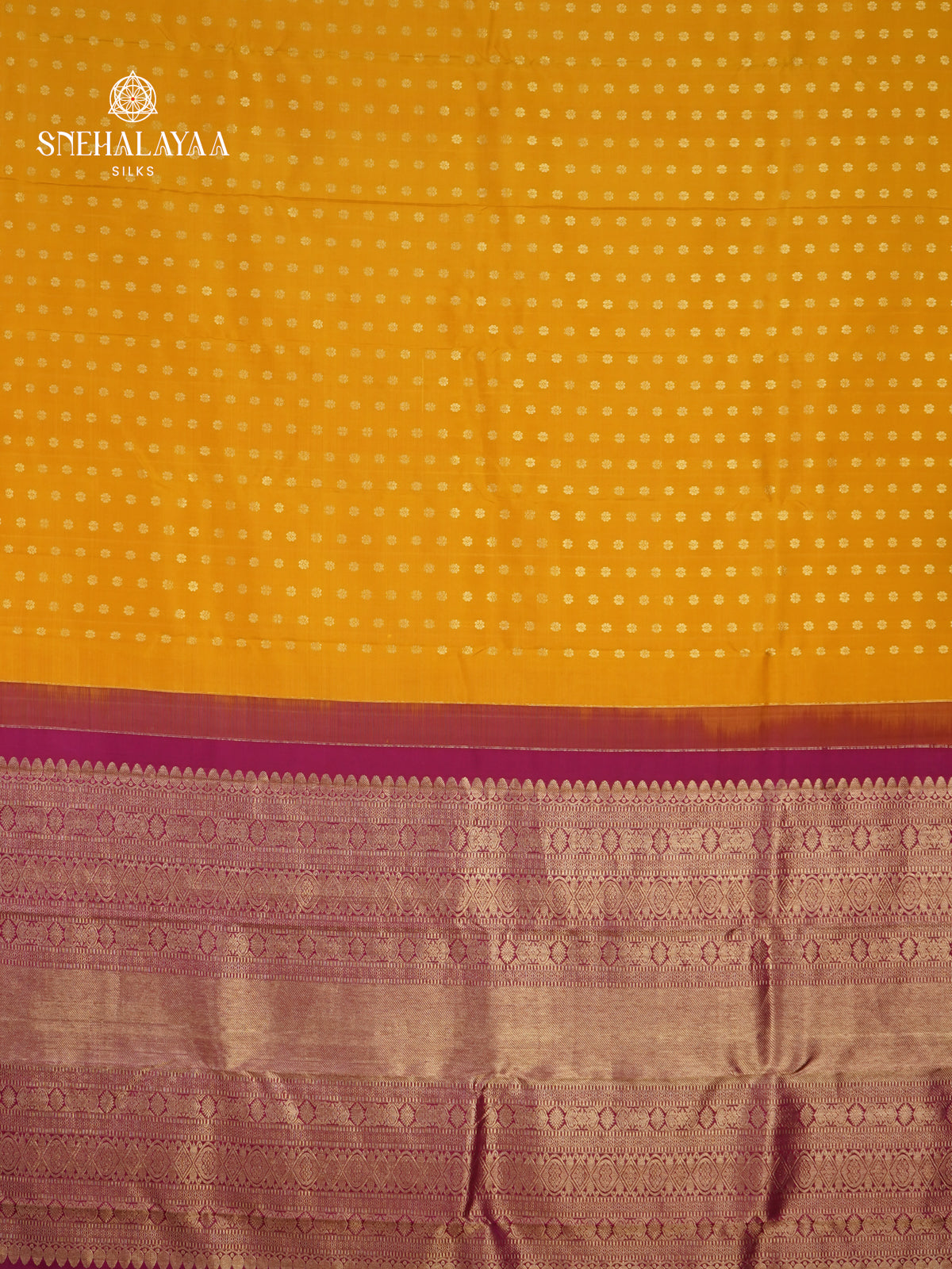 Mango Yellow Kanjivaram Silk Saree
