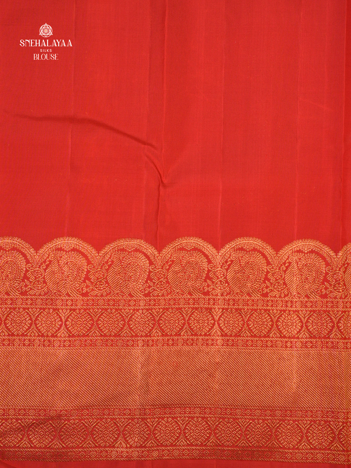 Rust Orange Kanjivaram Silk Saree