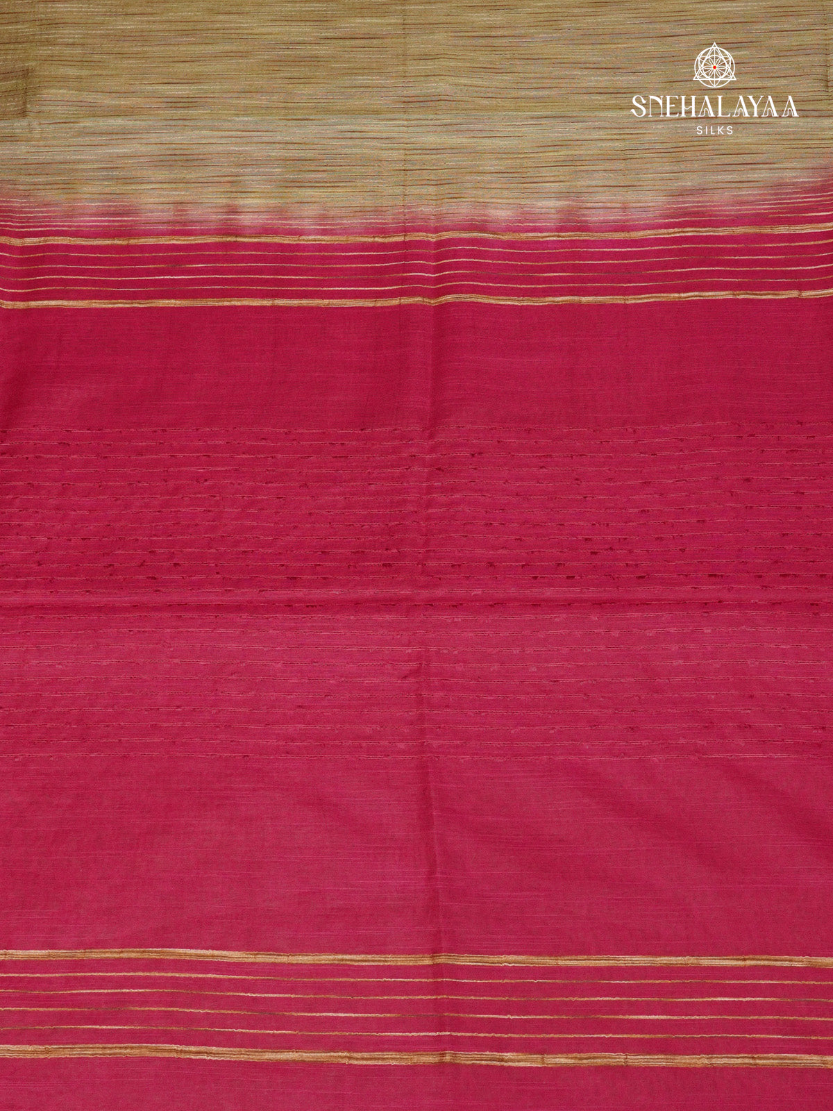 Olive Green Bamboo Silk Saree