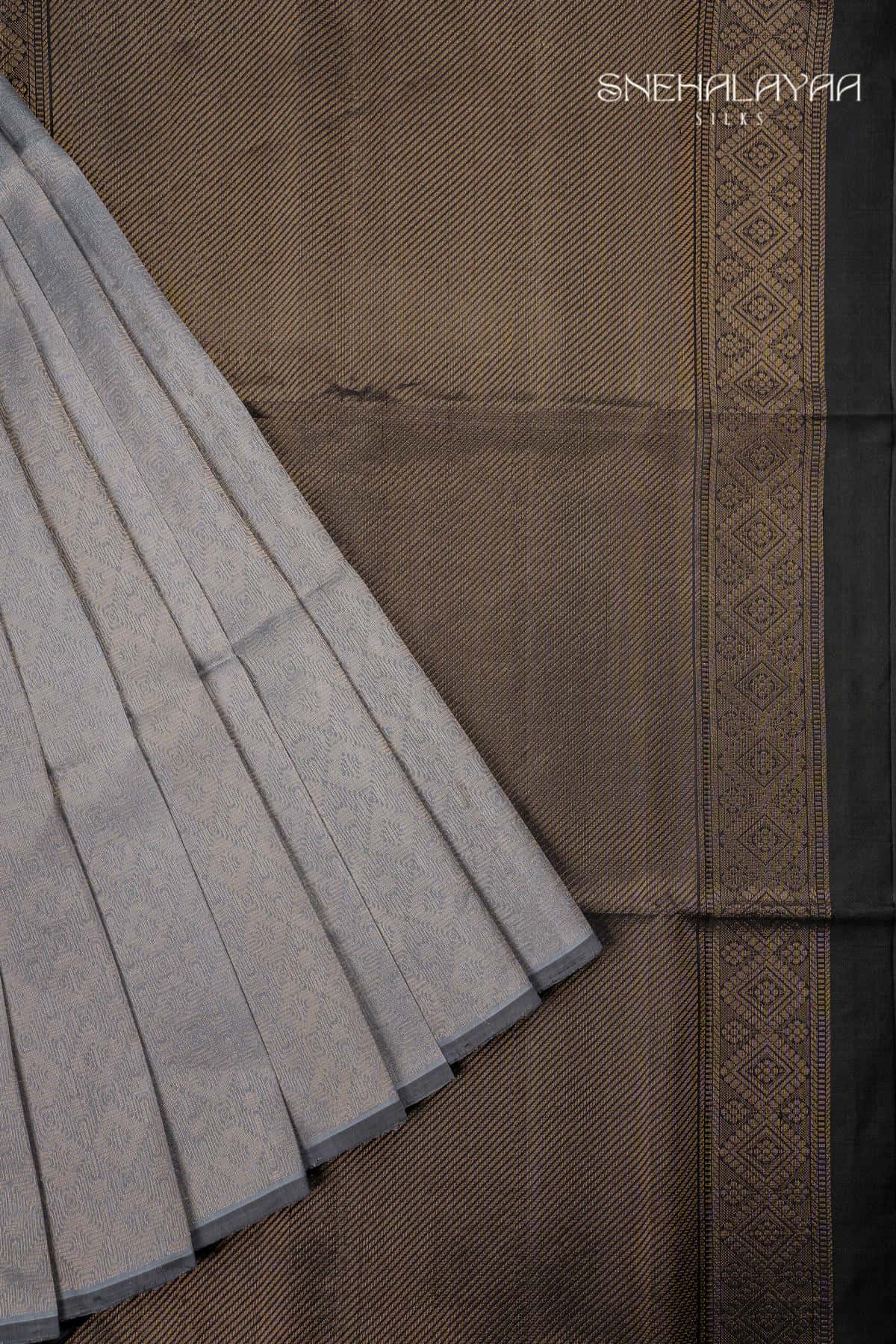 Grey Soft Silk Saree