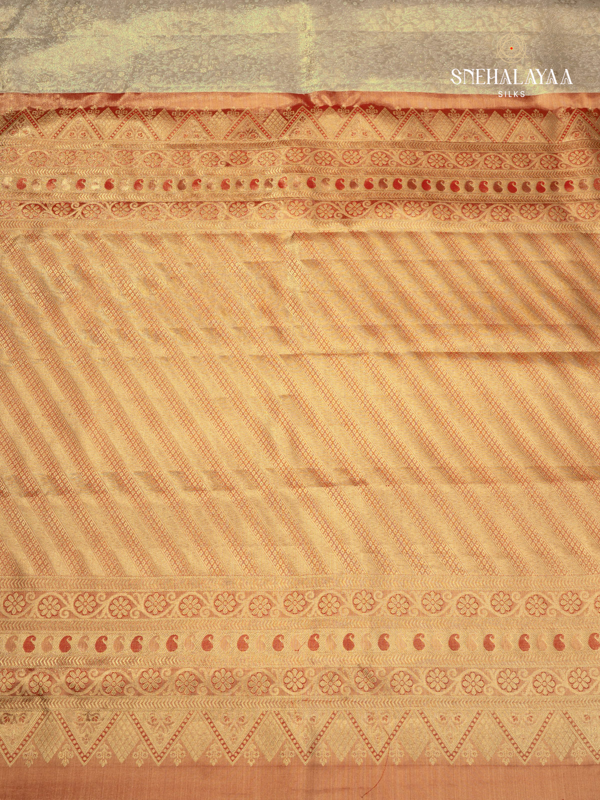 Cream Tissue Kanjivaram Silk Saree