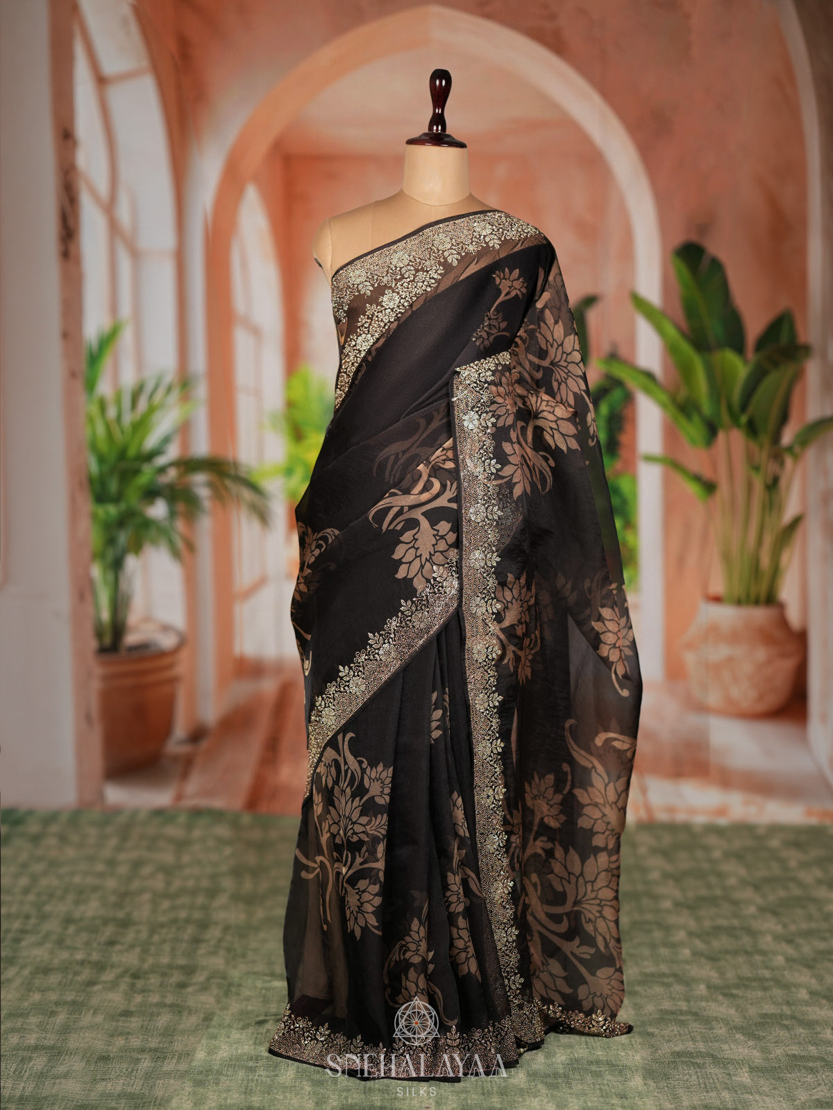 Black Designer Saree