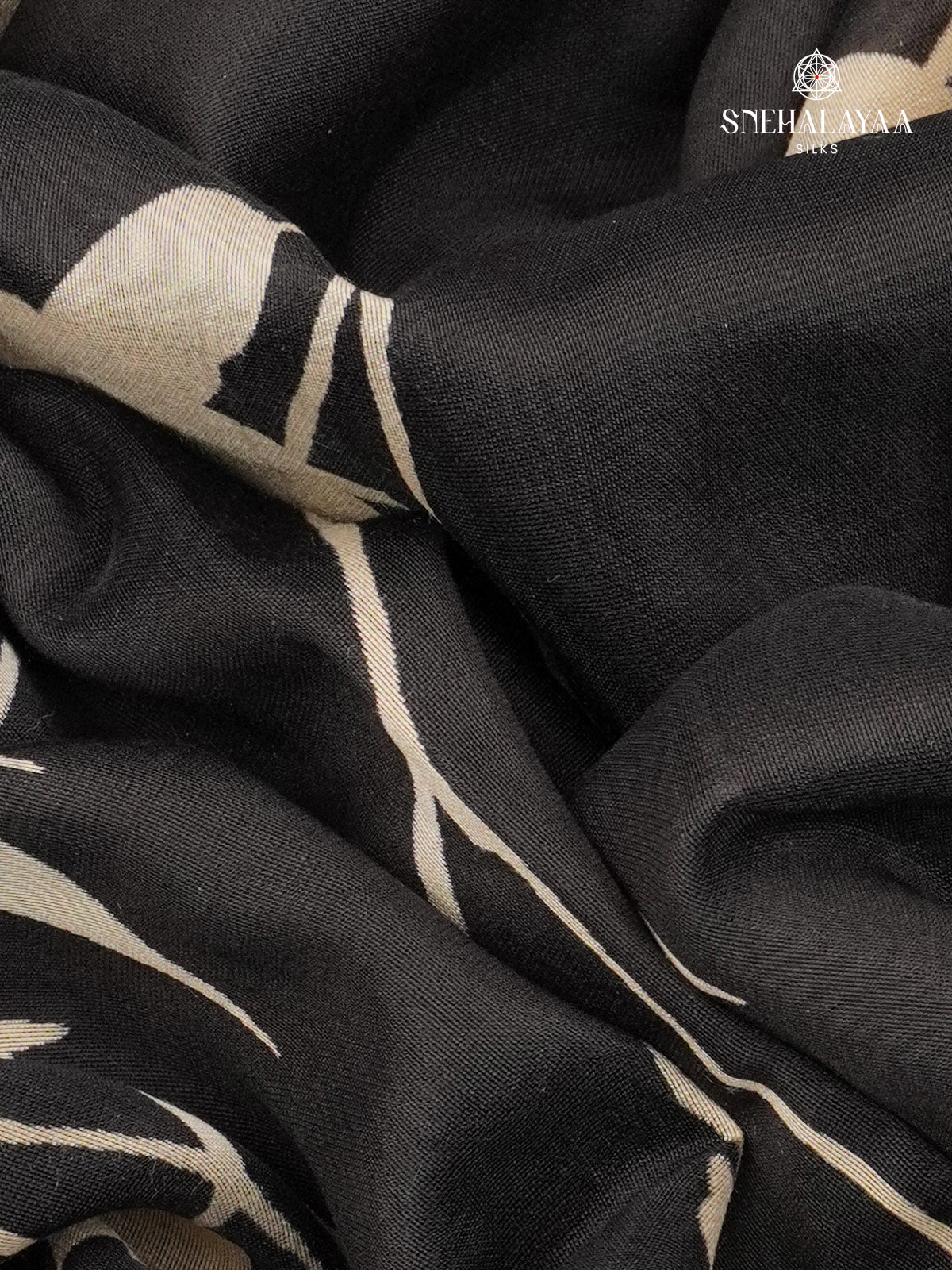 Black Chanderi Saree