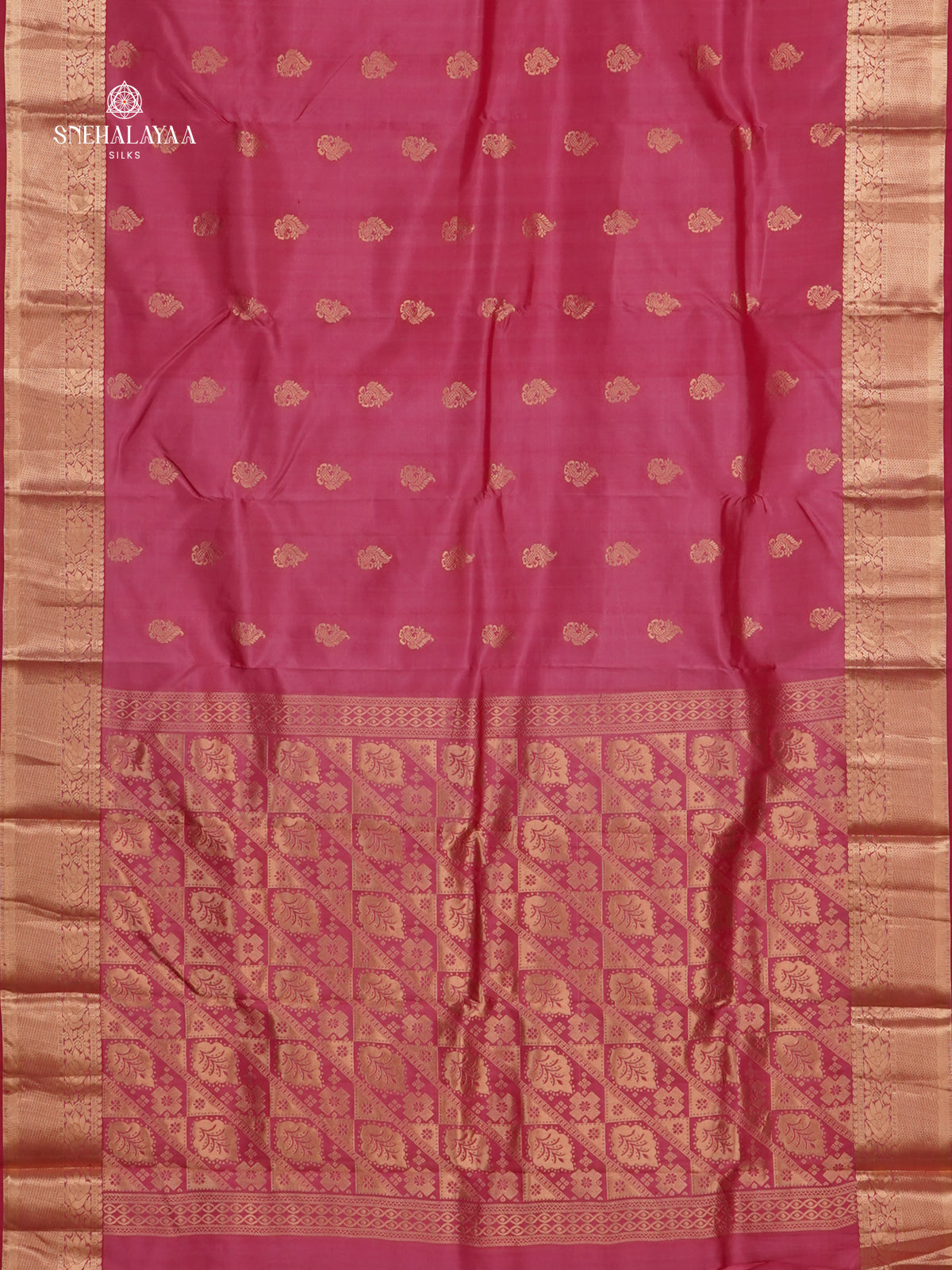 Pink kanjivaram Silk Saree