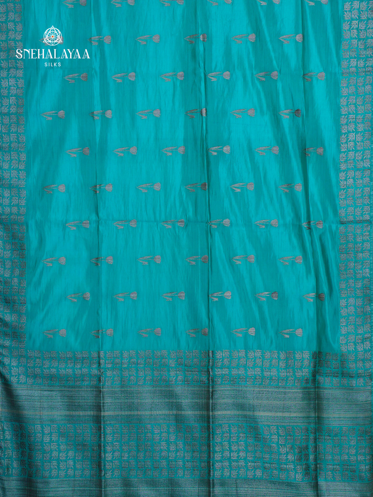 Sky Blue Dola Silk Saree