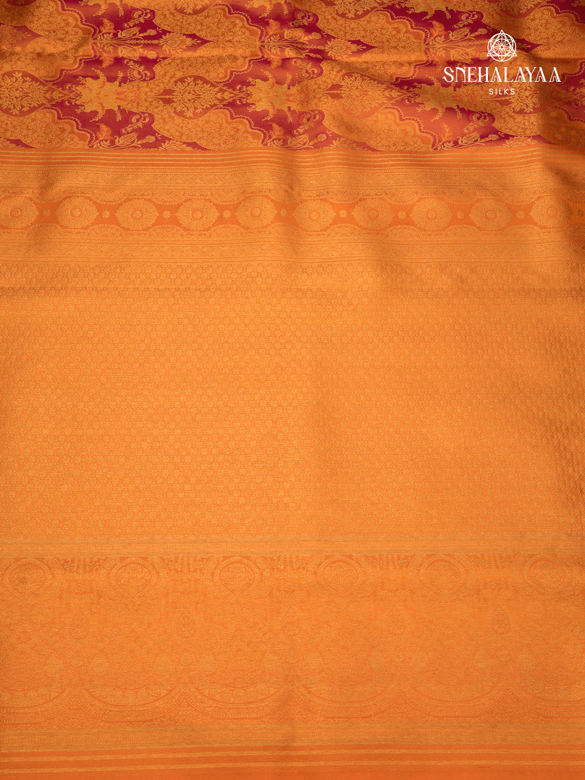 Orange Kanjivaram Silk Saree
