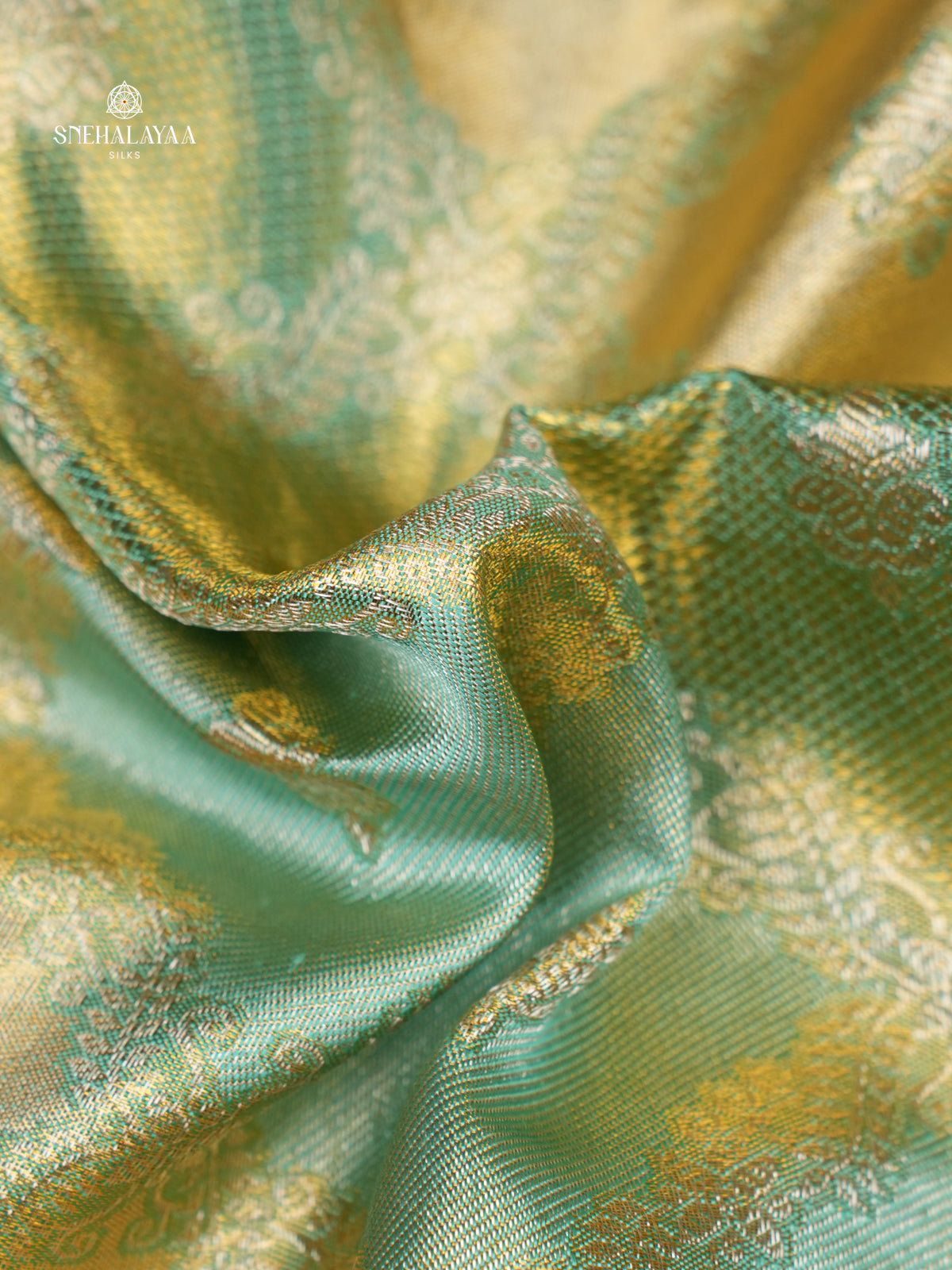 Sea Green Kanjivaram Silk Saree