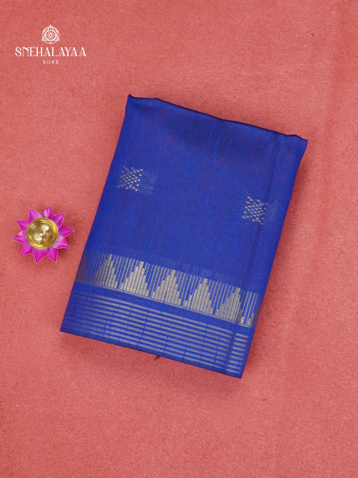 Royal Blue Bamboo Silk Saree