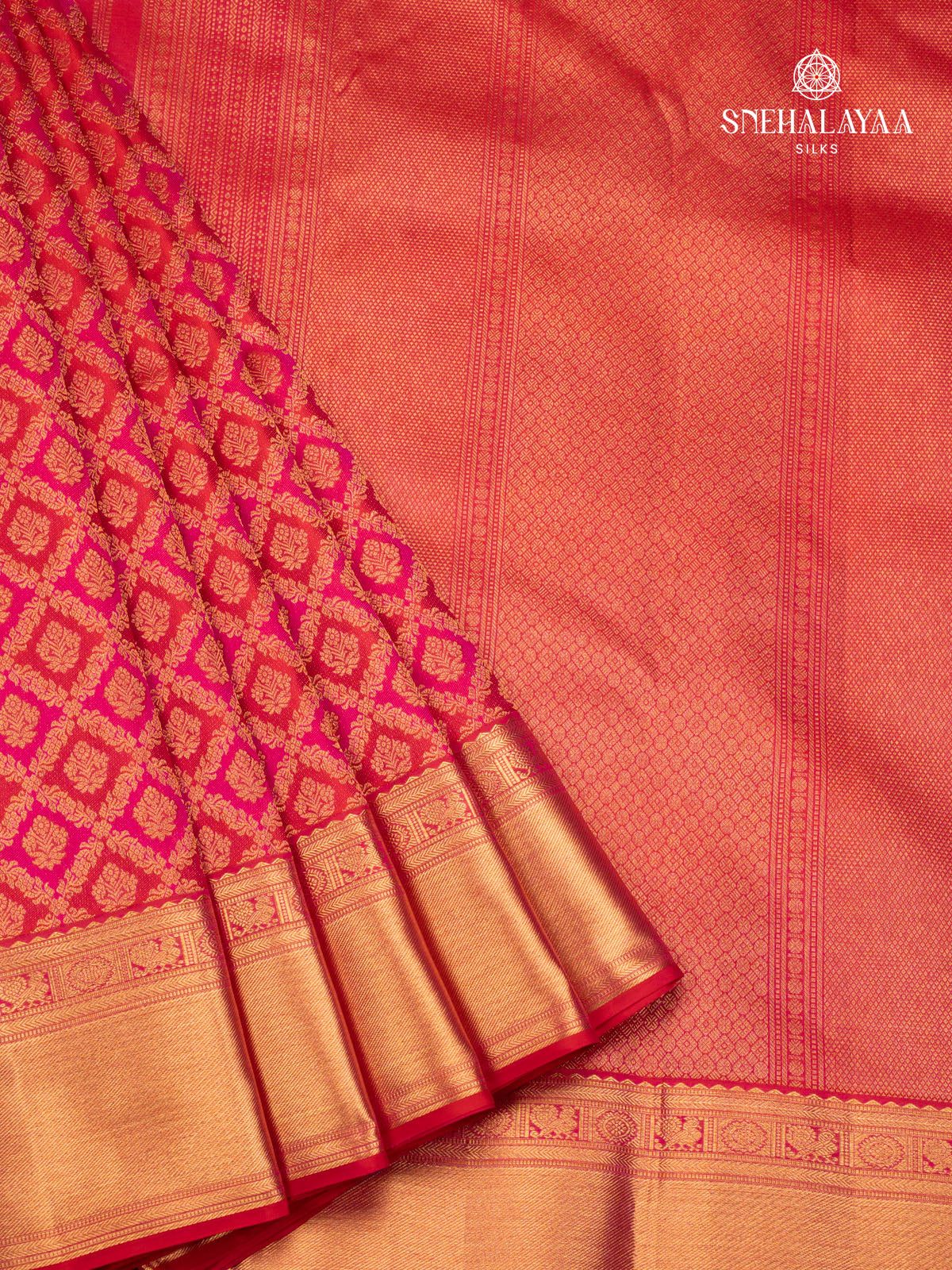 Red Kanjivaran Silk Saree