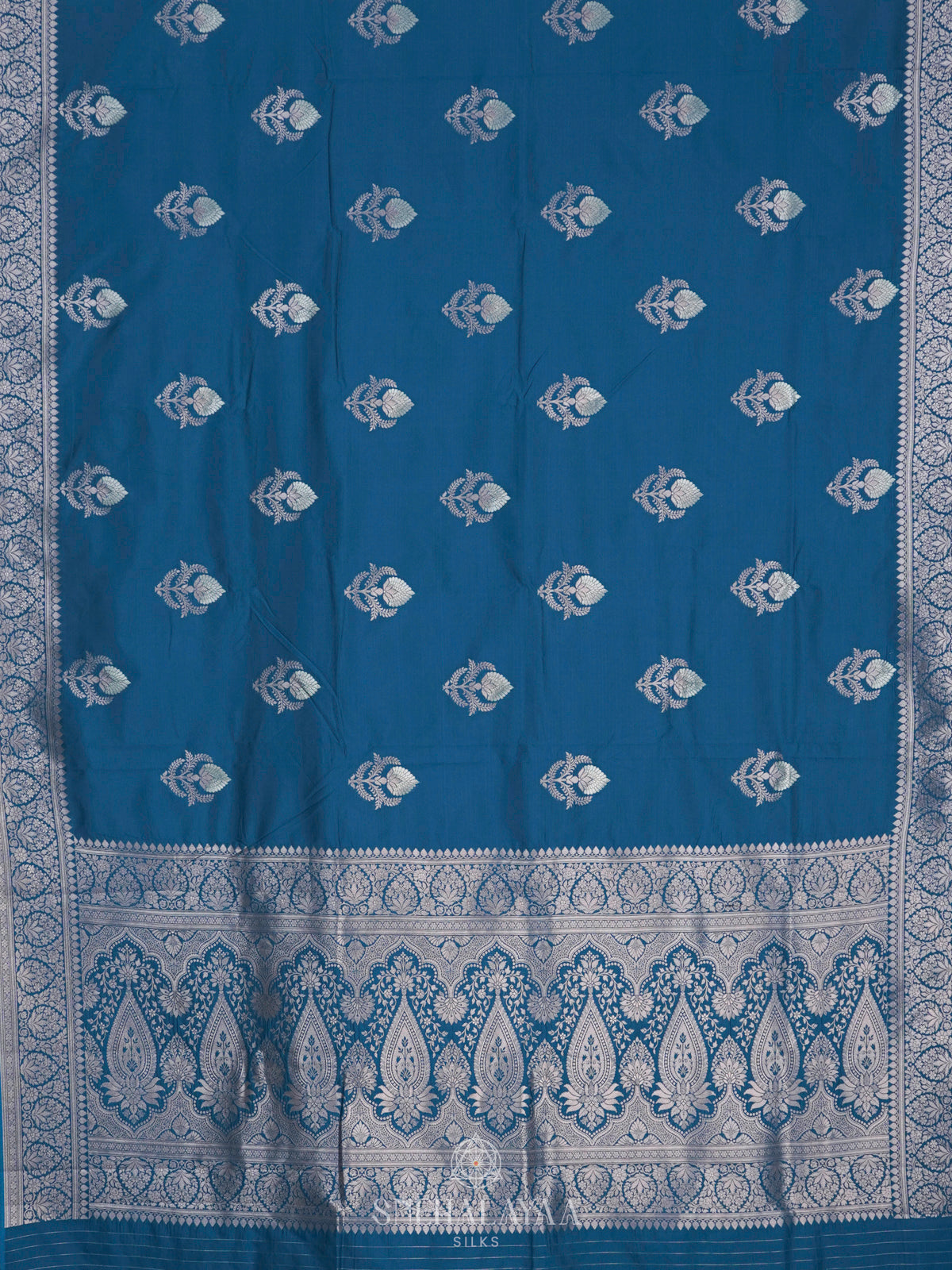 Peacock Blue Banaras Saree
