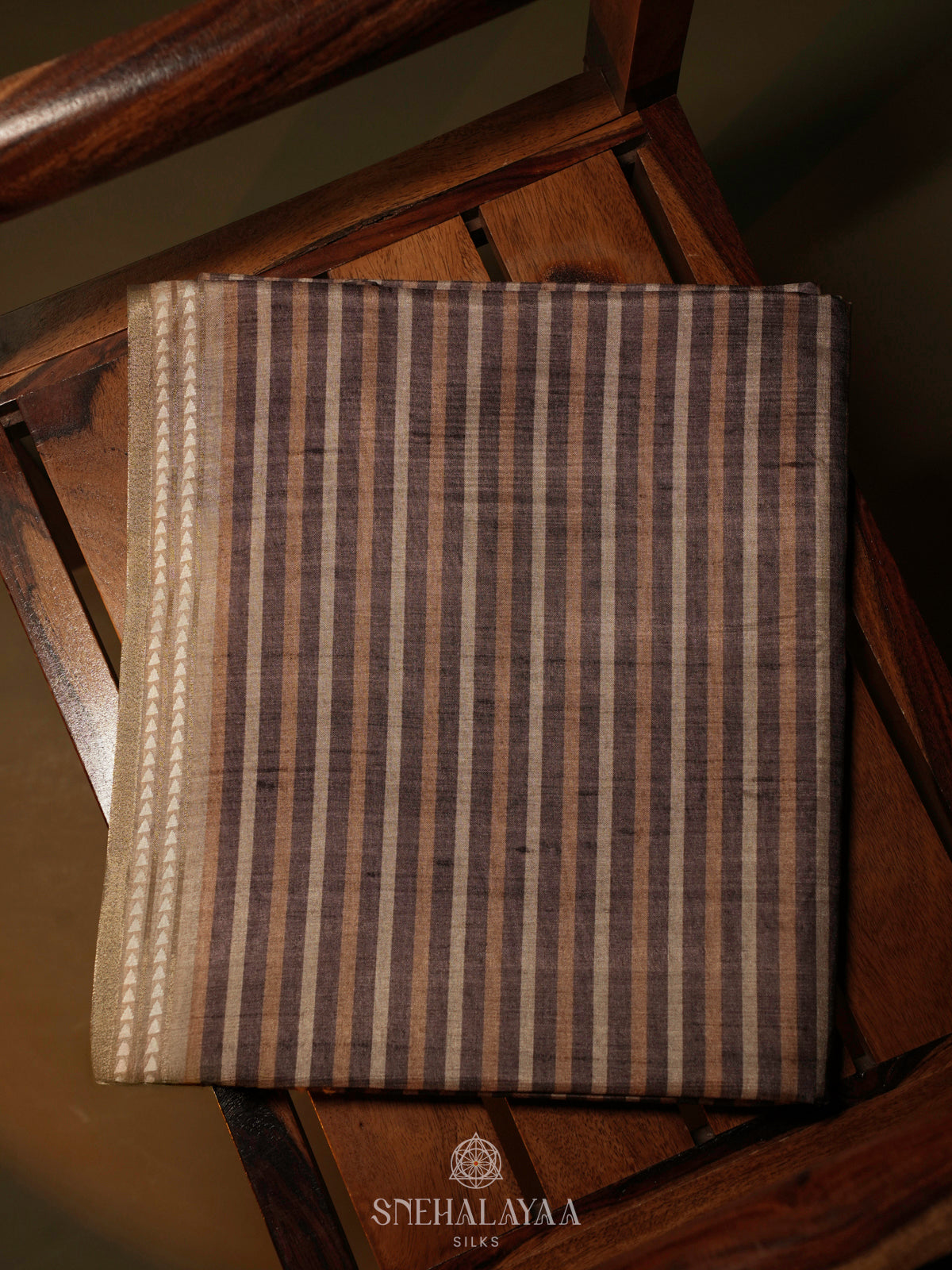 Brown Tussar Saree