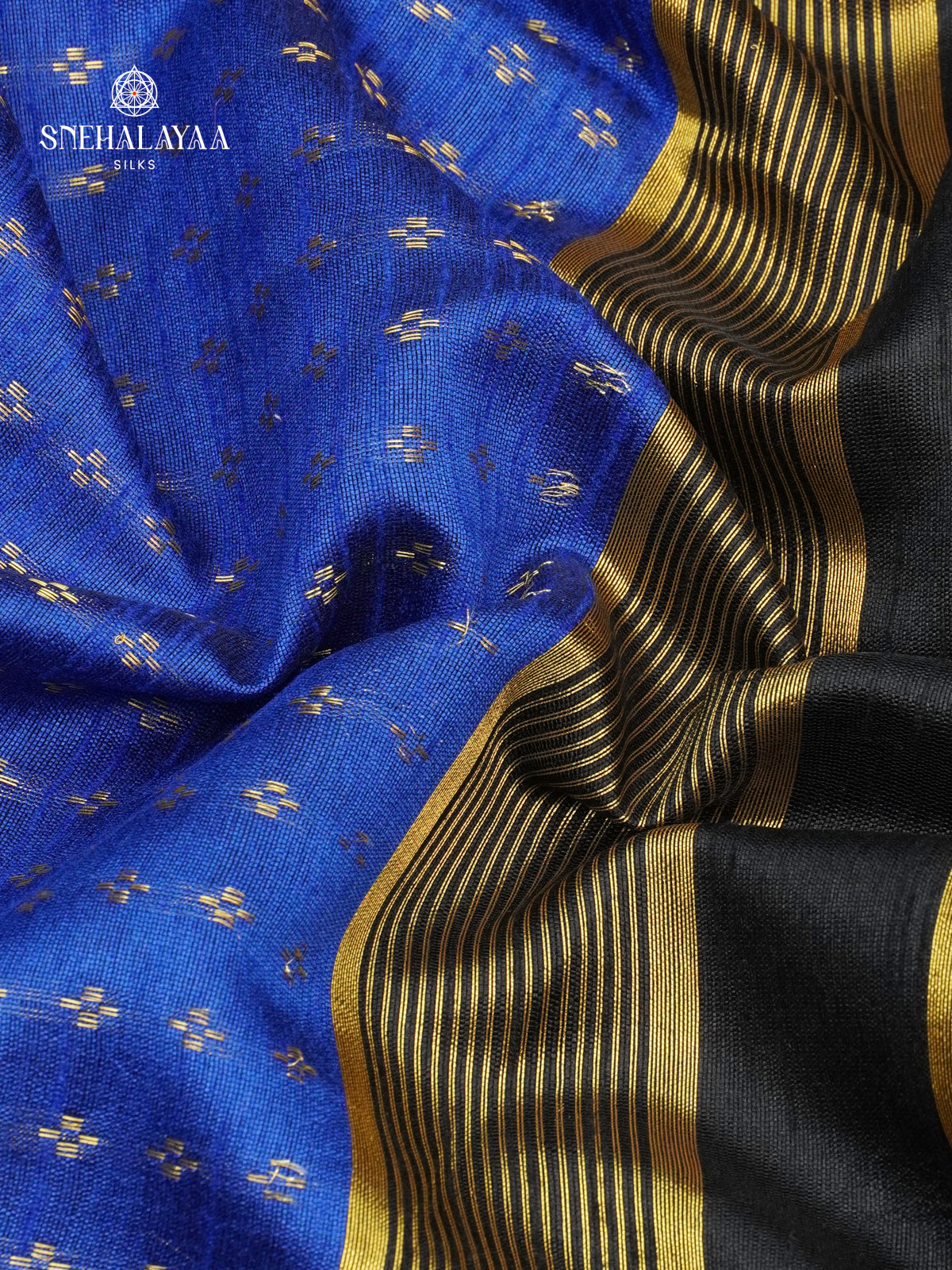 Royal Blue Bamboo Silk Saree