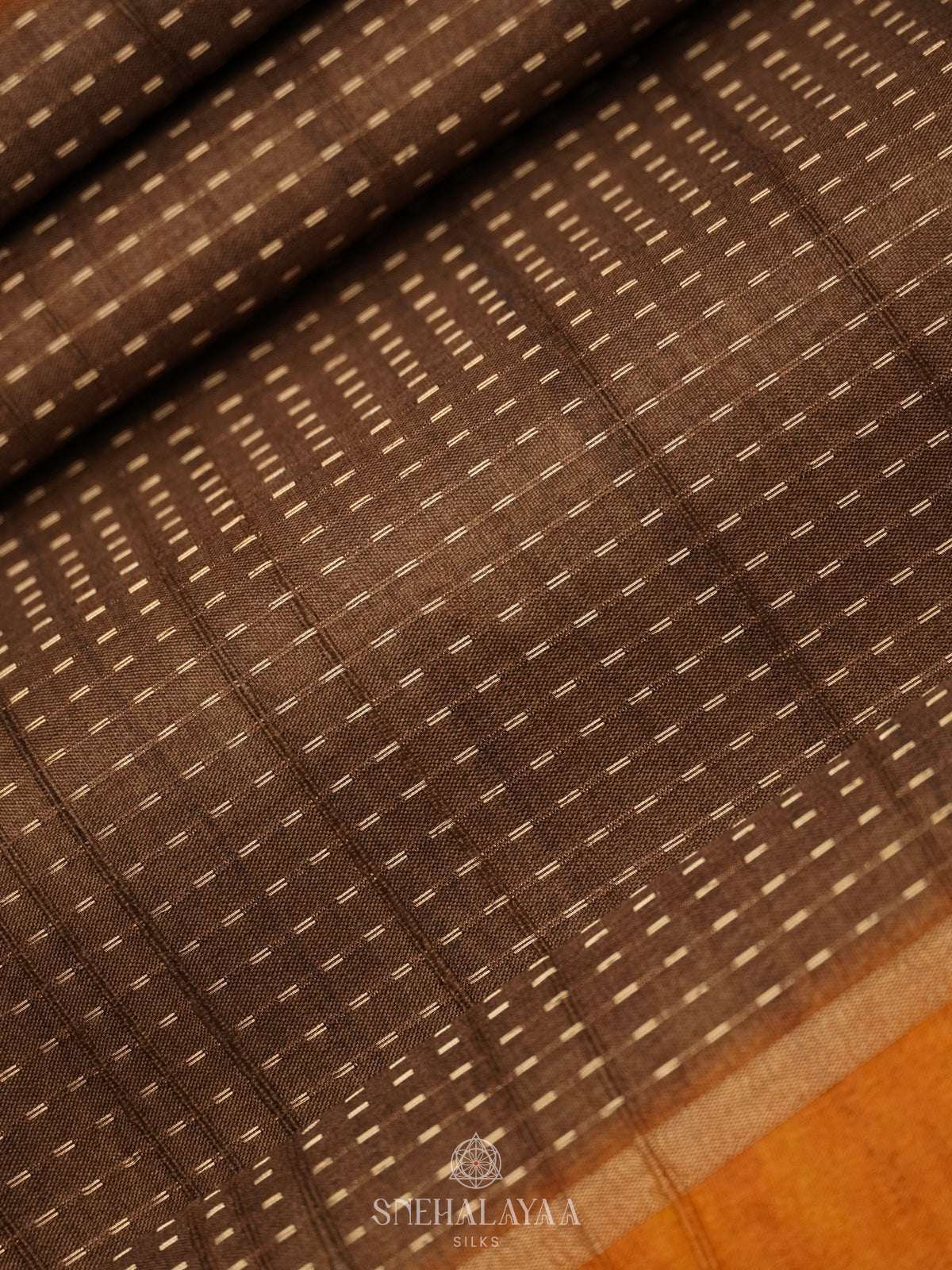 Brown Tussar Saree