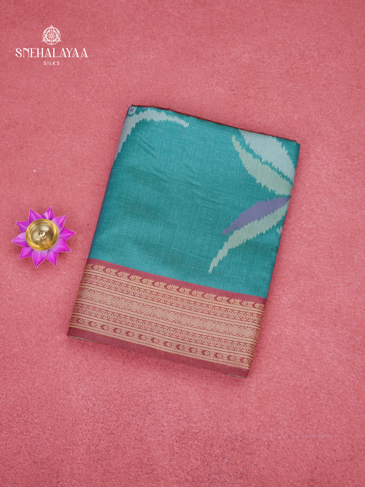 Ice Blue Jute Saree