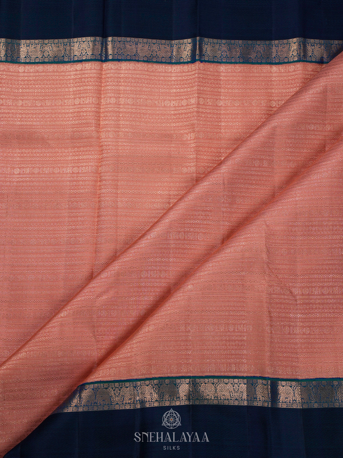 Peach Kanjivaram Silk Saree