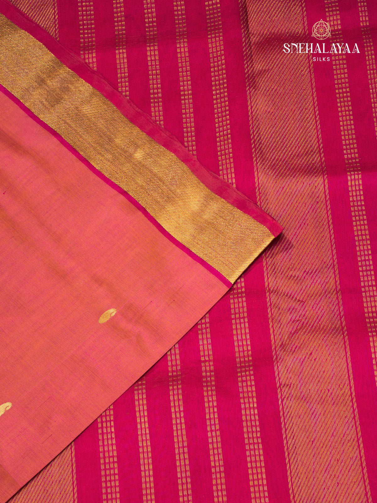 Rust Orange Kanchi Silk Cotton Saree