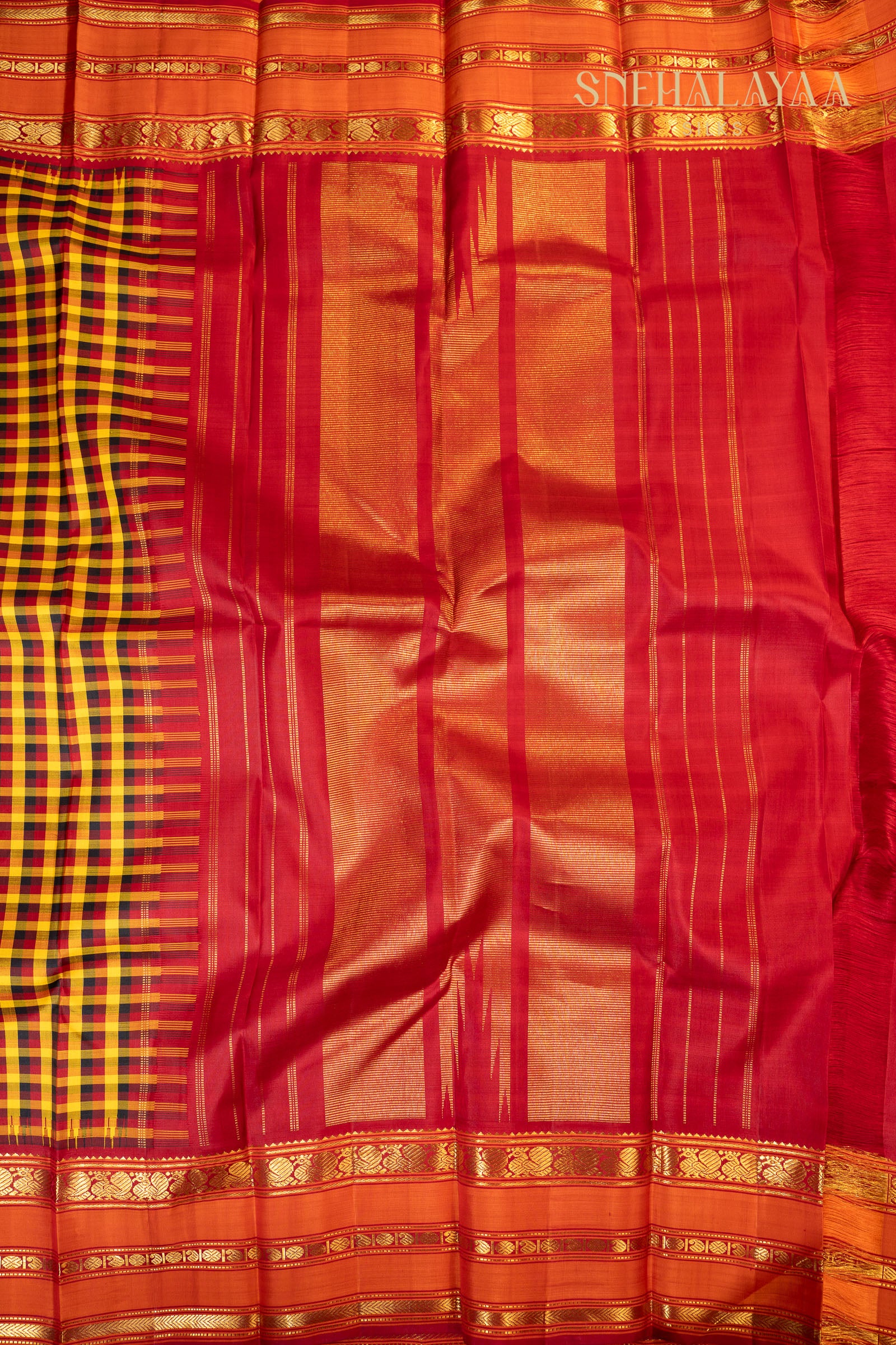 Multicolor Kancheevaram Silk Saree