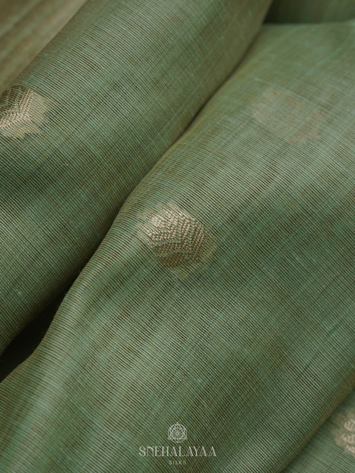 Pale Green Munga Cotton Saree