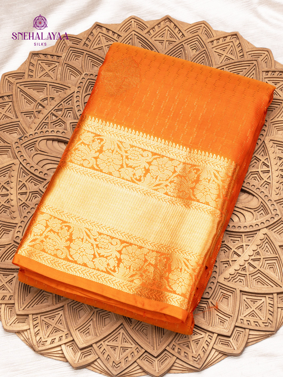 Orange Kanjivaram Silk Saree