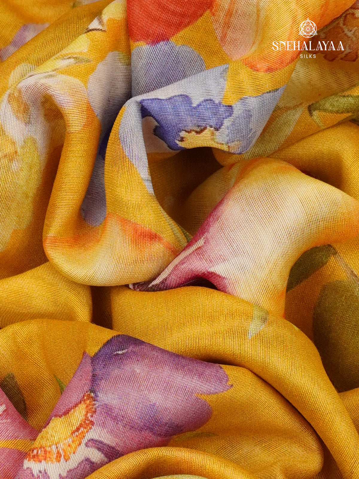 Yellow Chanderi Saree