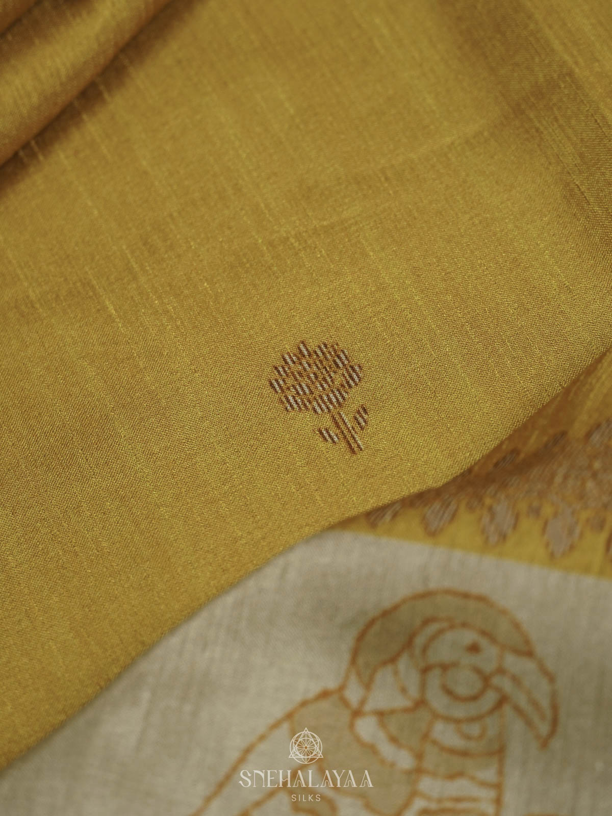 Yellow Tussar Saree