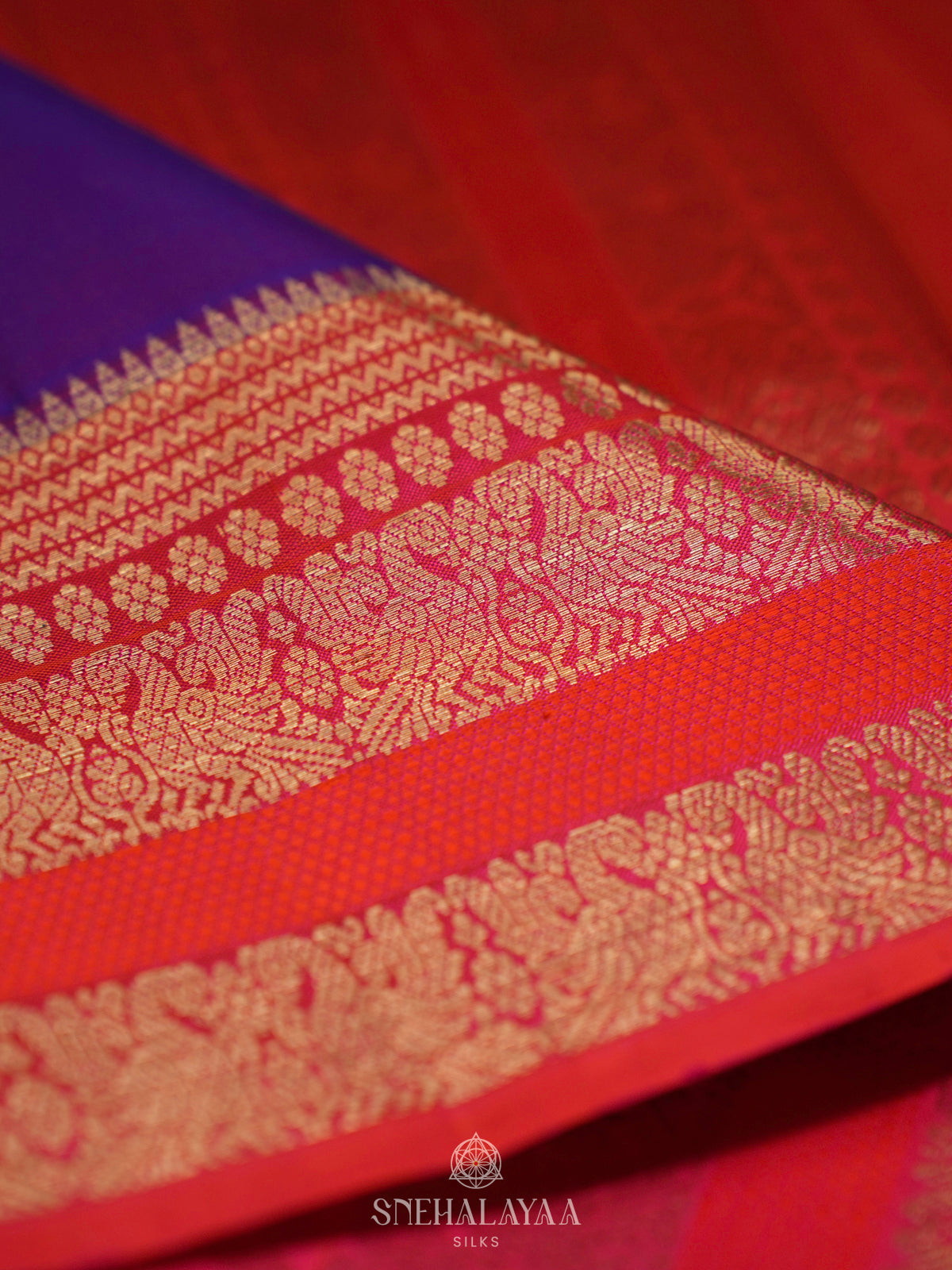 Violet Kanjivaram Silk Saree