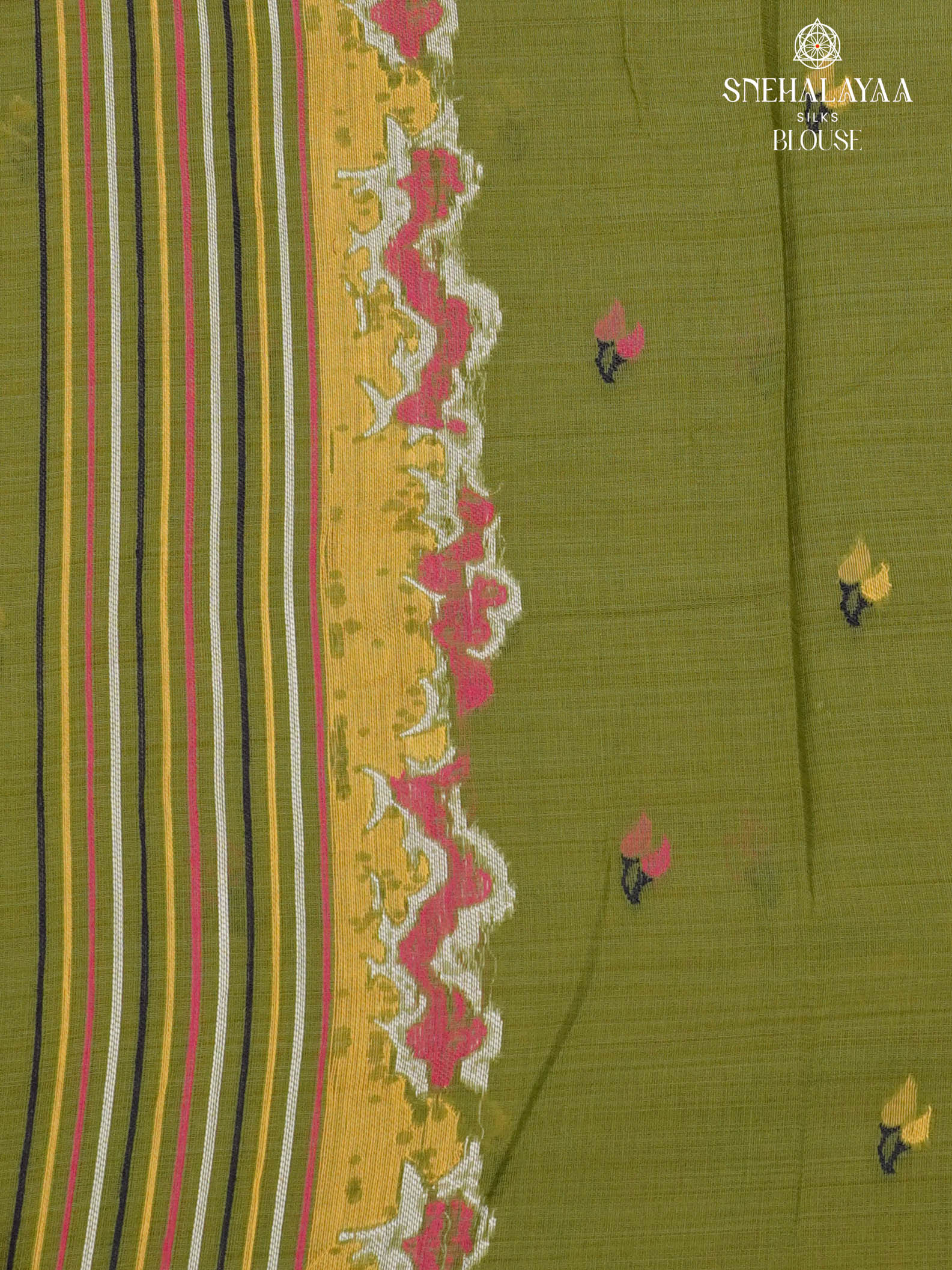 Mustard Yellow Munga Cotton Saree