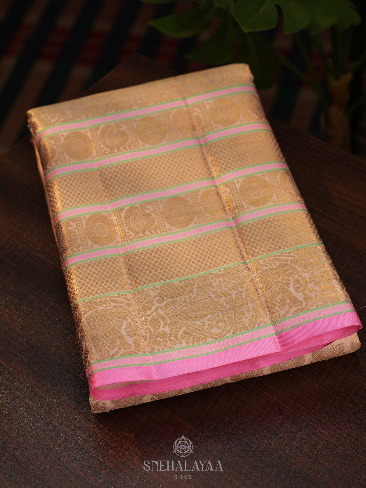 Gold Kanjivaram Silk Saree