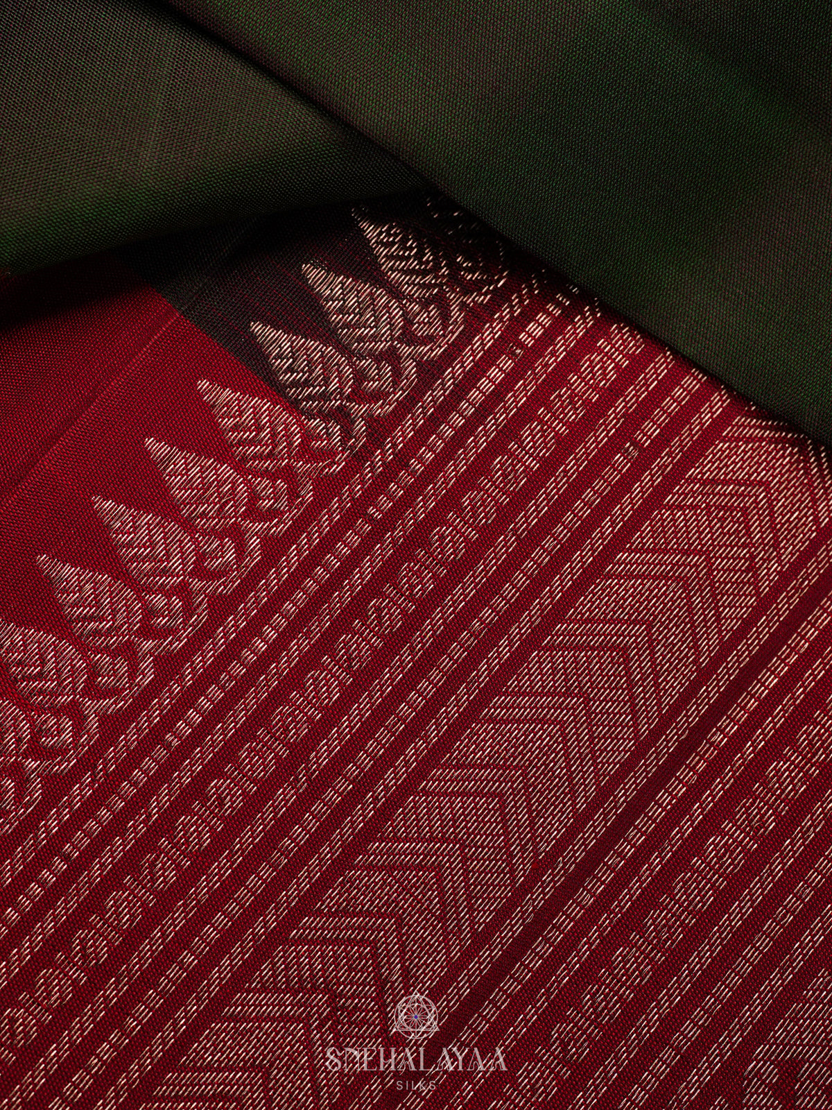 Forest Green Kanjivaram Silk Saree