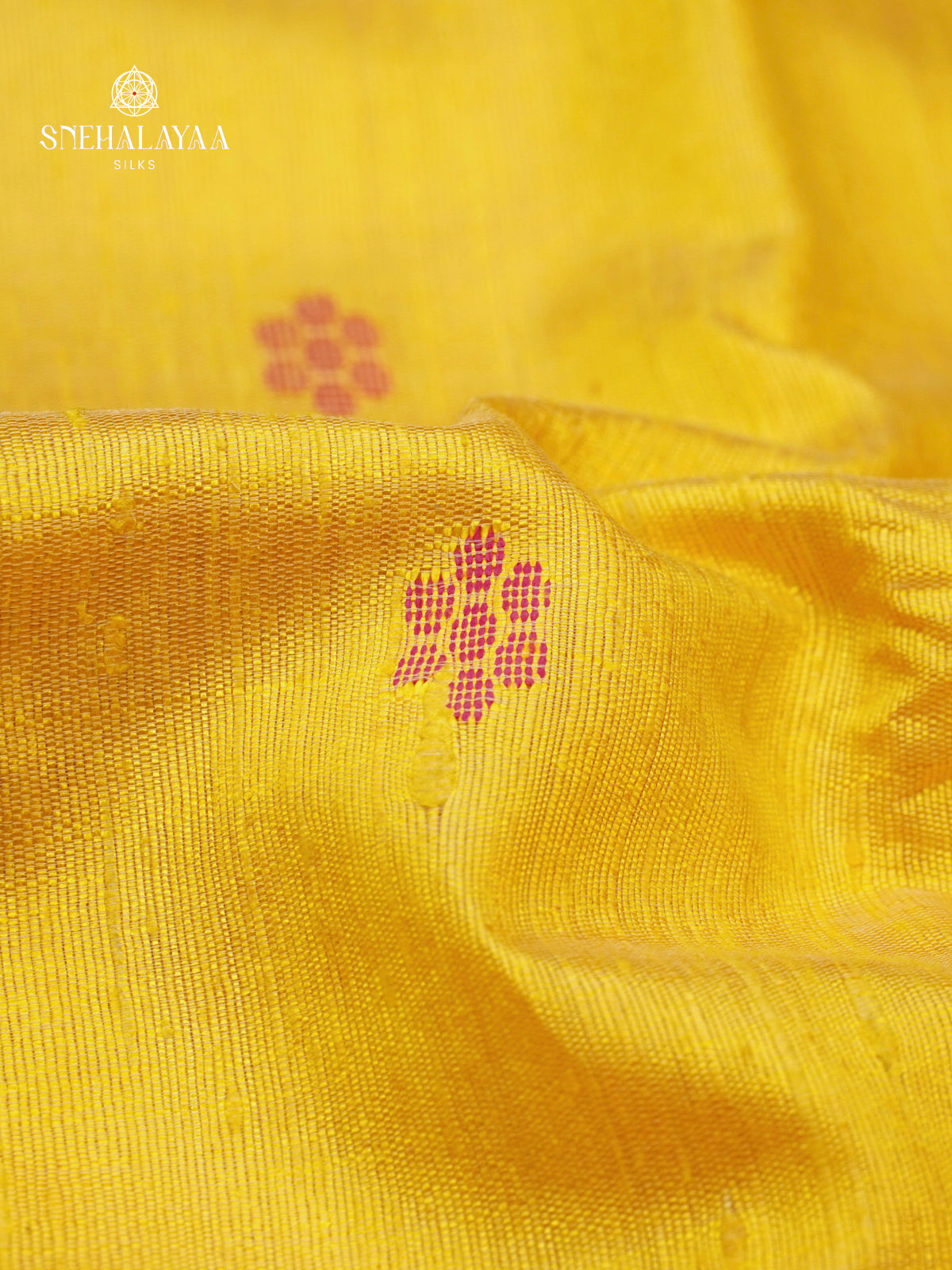Yellow Dupion Silk Saree