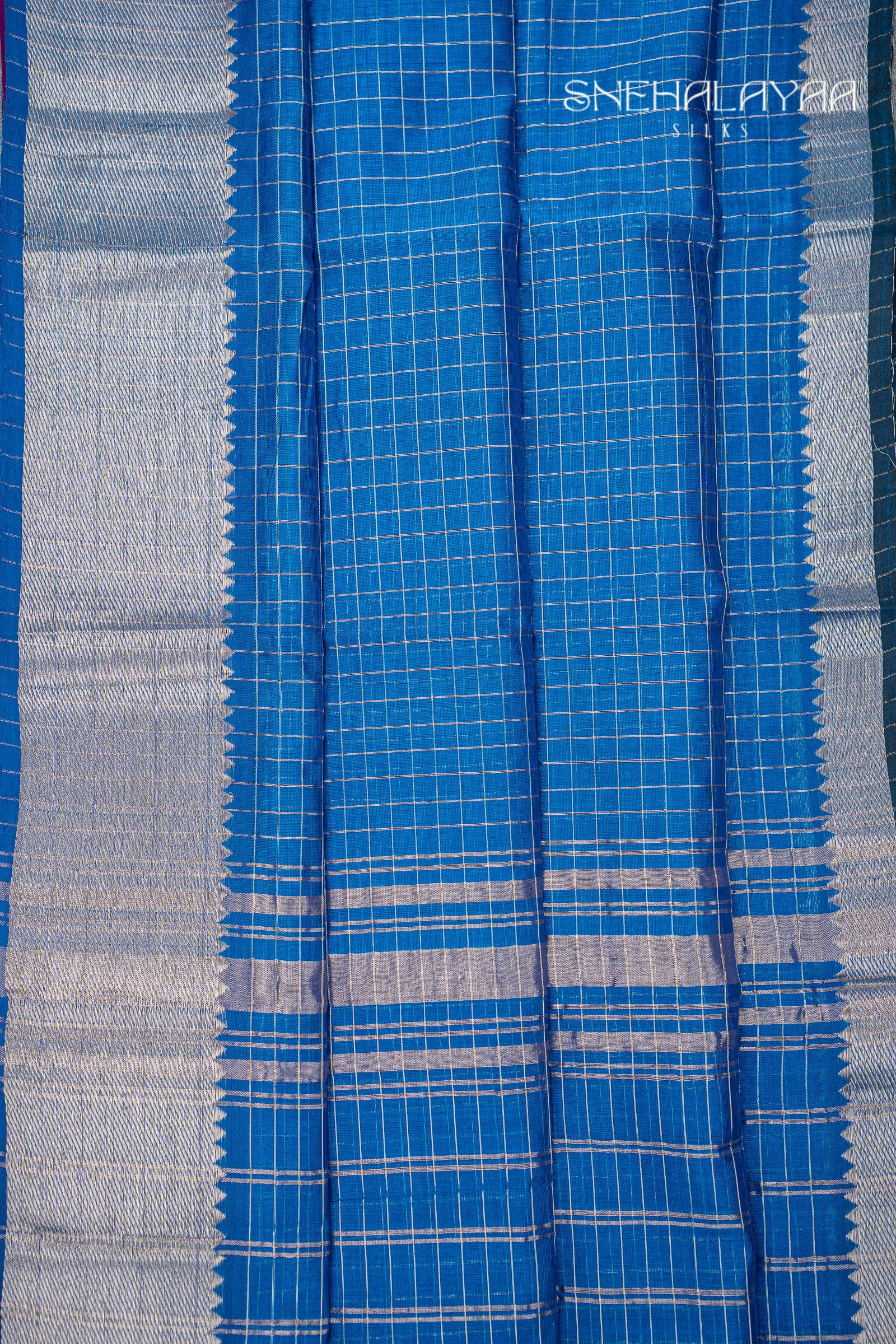 Royal Blue Mangalgiri Silk Saree