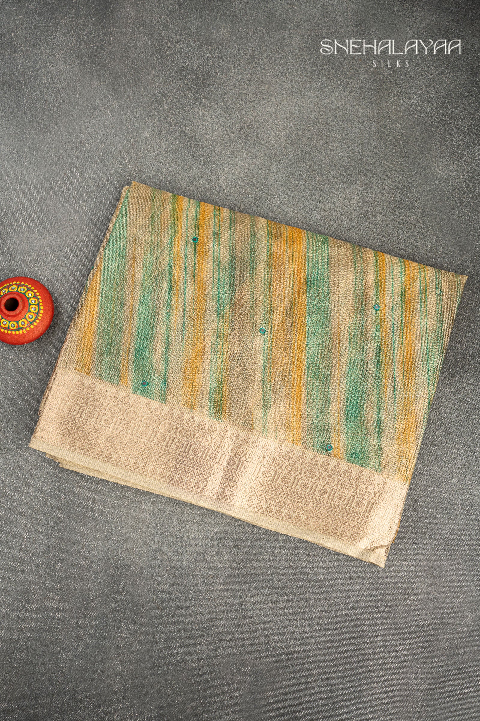 Beige Tissue Kota Saree