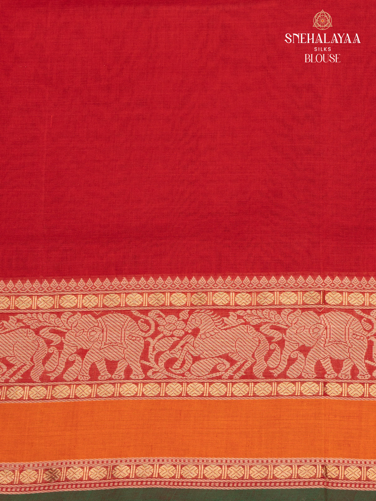 Light Red Kanchi Cotton Saree