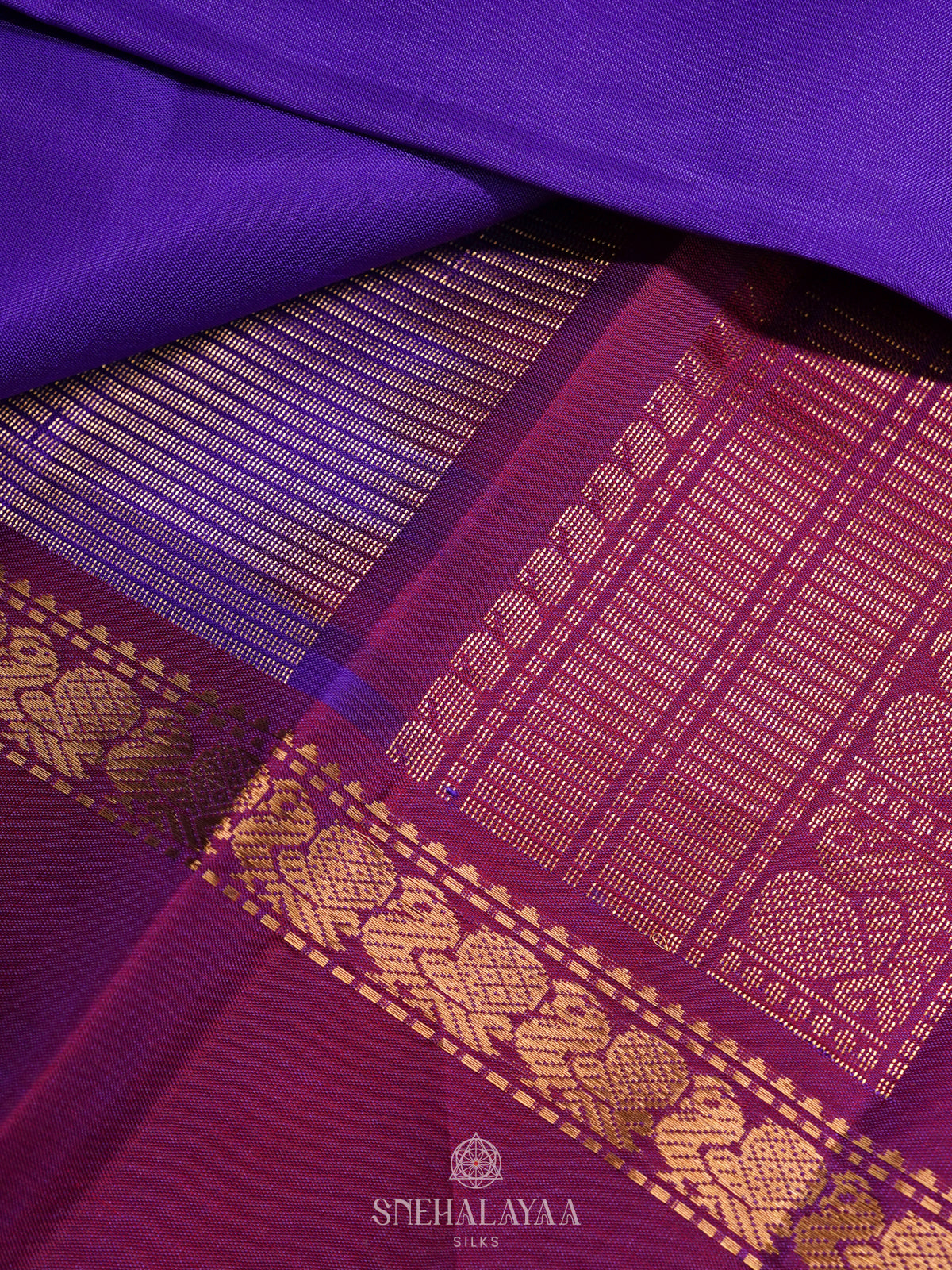 Purple Kanjivaram Silk Saree